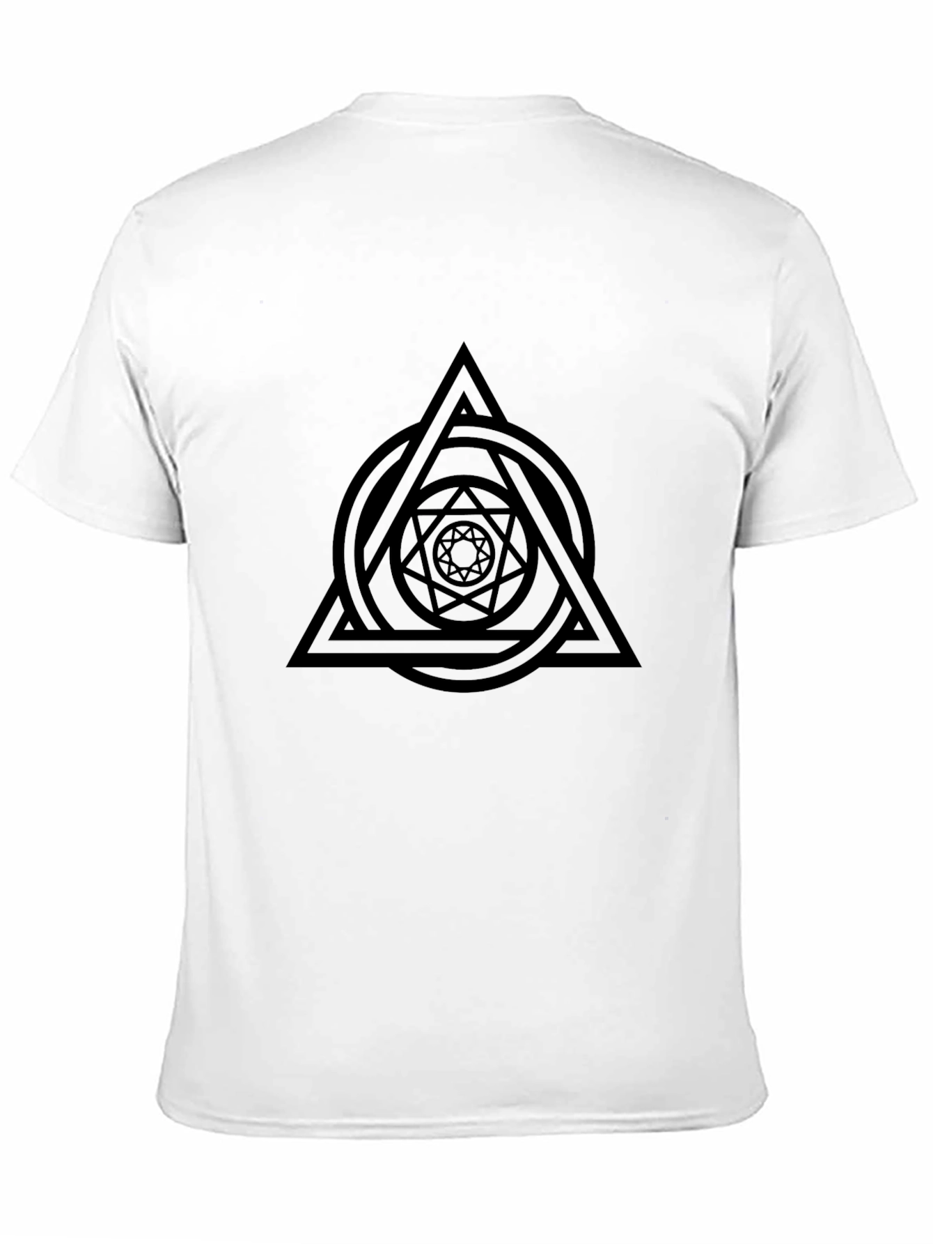 Geometric Design Black T-Shirt - Mens Fashion