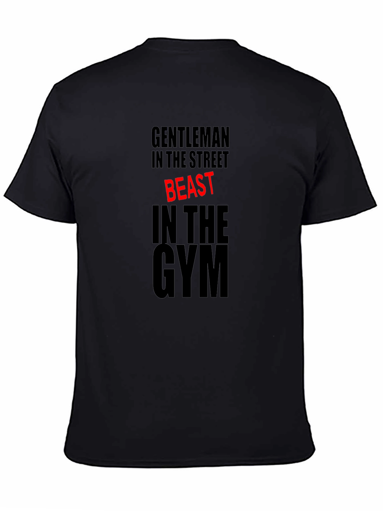 Gentleman Beast Gym T-Shirt - Black Cotton Blend