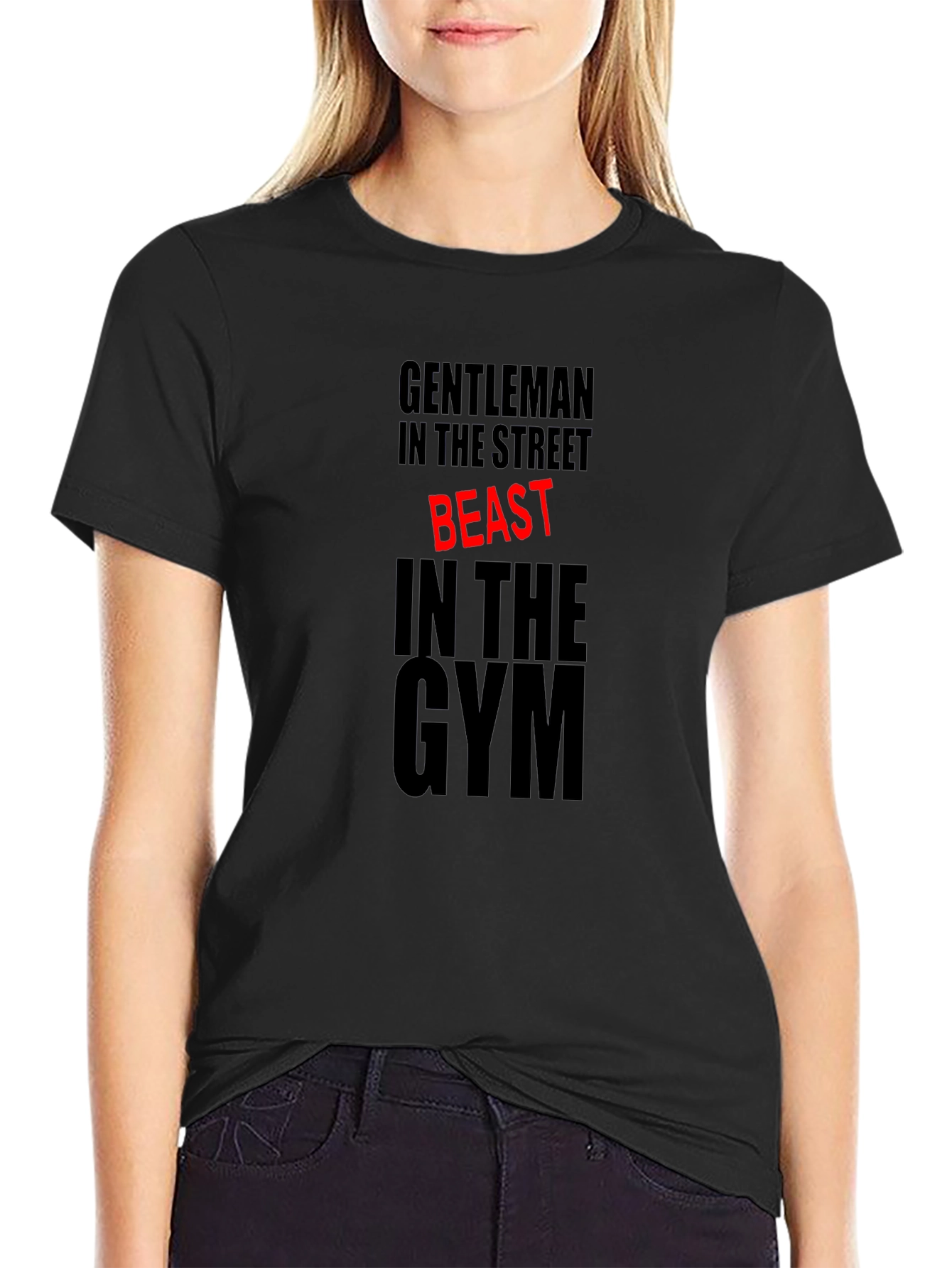 Gentleman Beast Gym T-Shirt - Black Cotton Blend