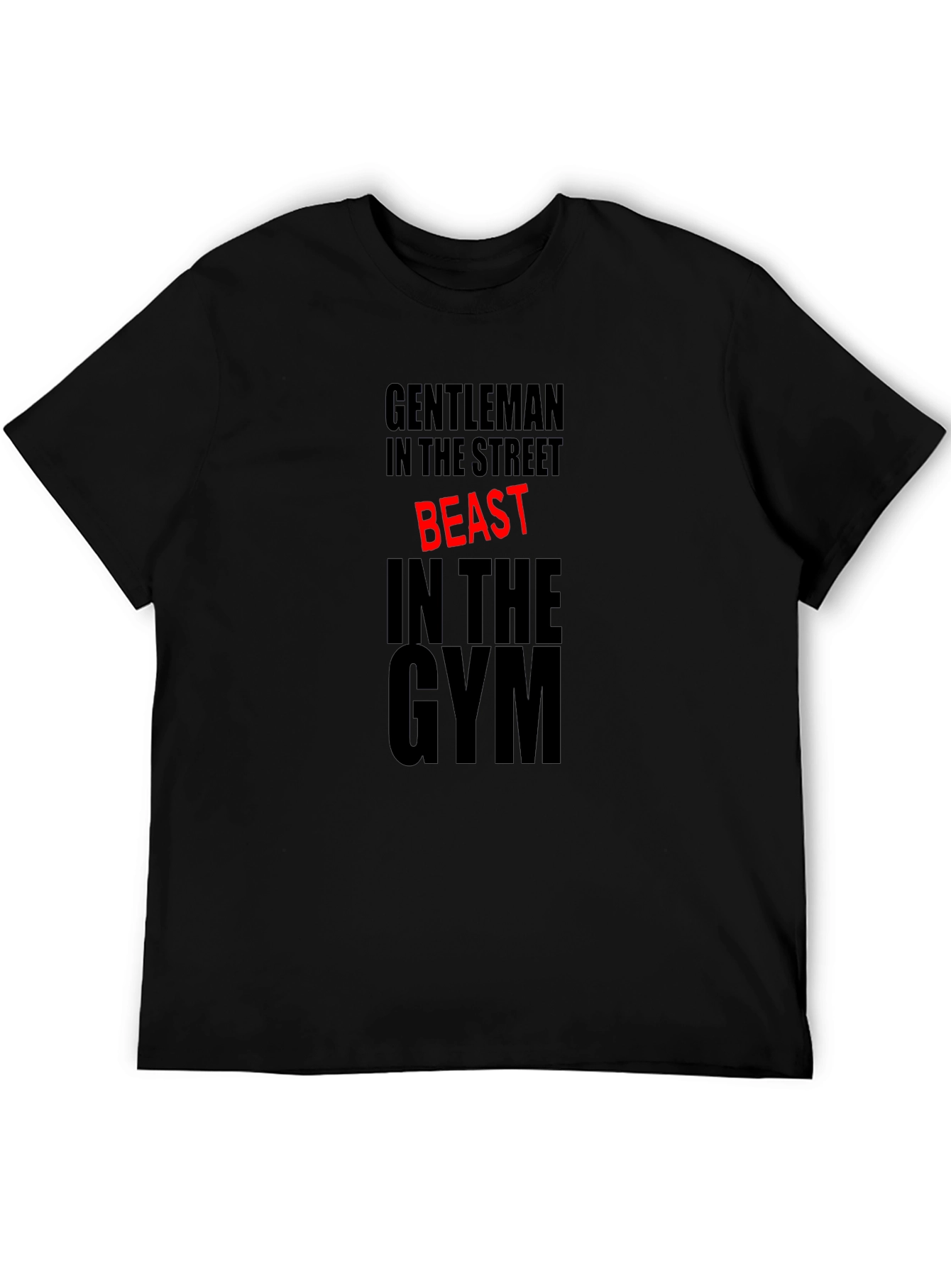 Gentleman Beast Gym T-Shirt - Black Cotton Blend