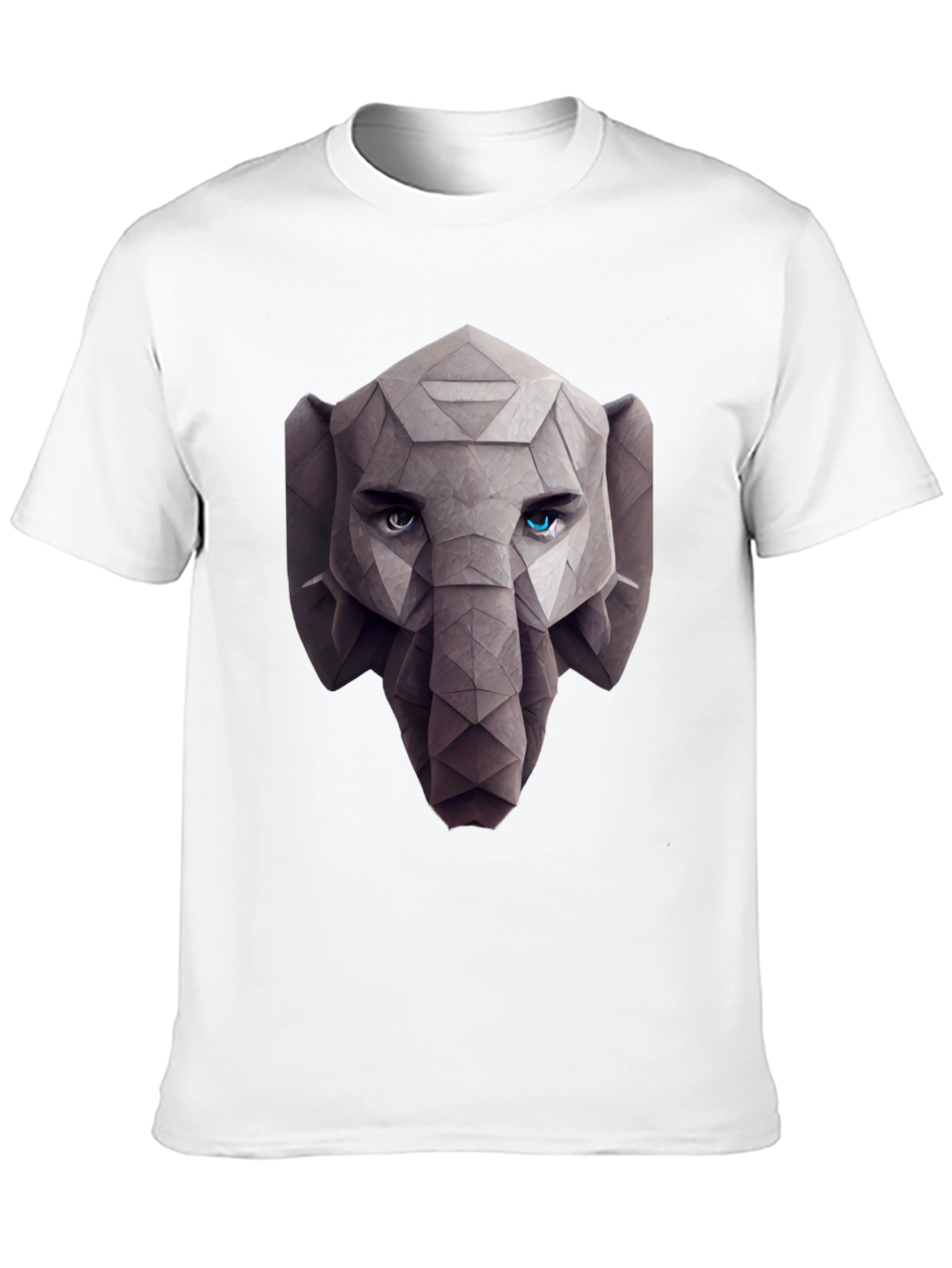 Geometric Elephant Graphic Tee - Stylish Black T-Shirt