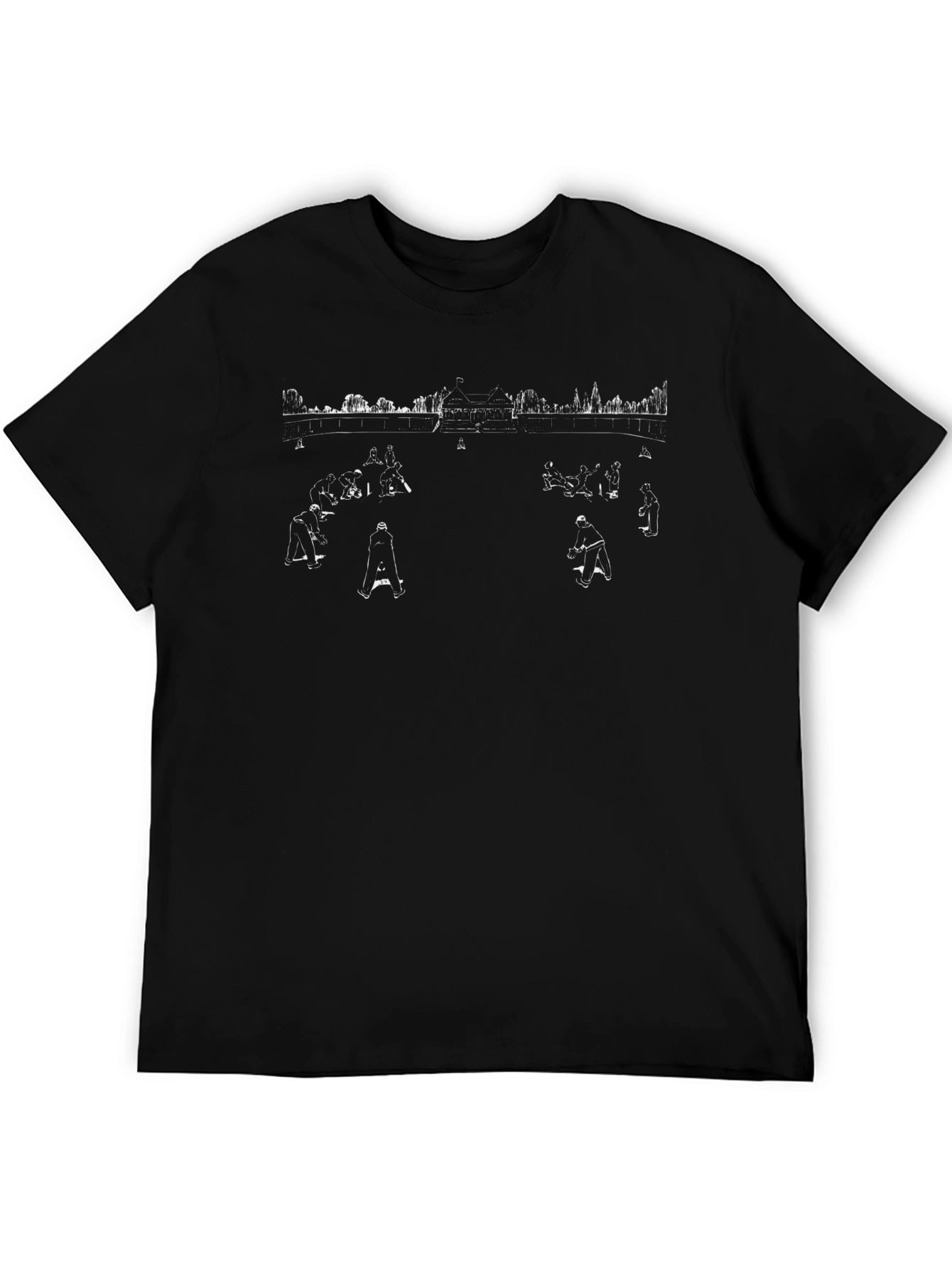 Abstract Crowd Black Tee