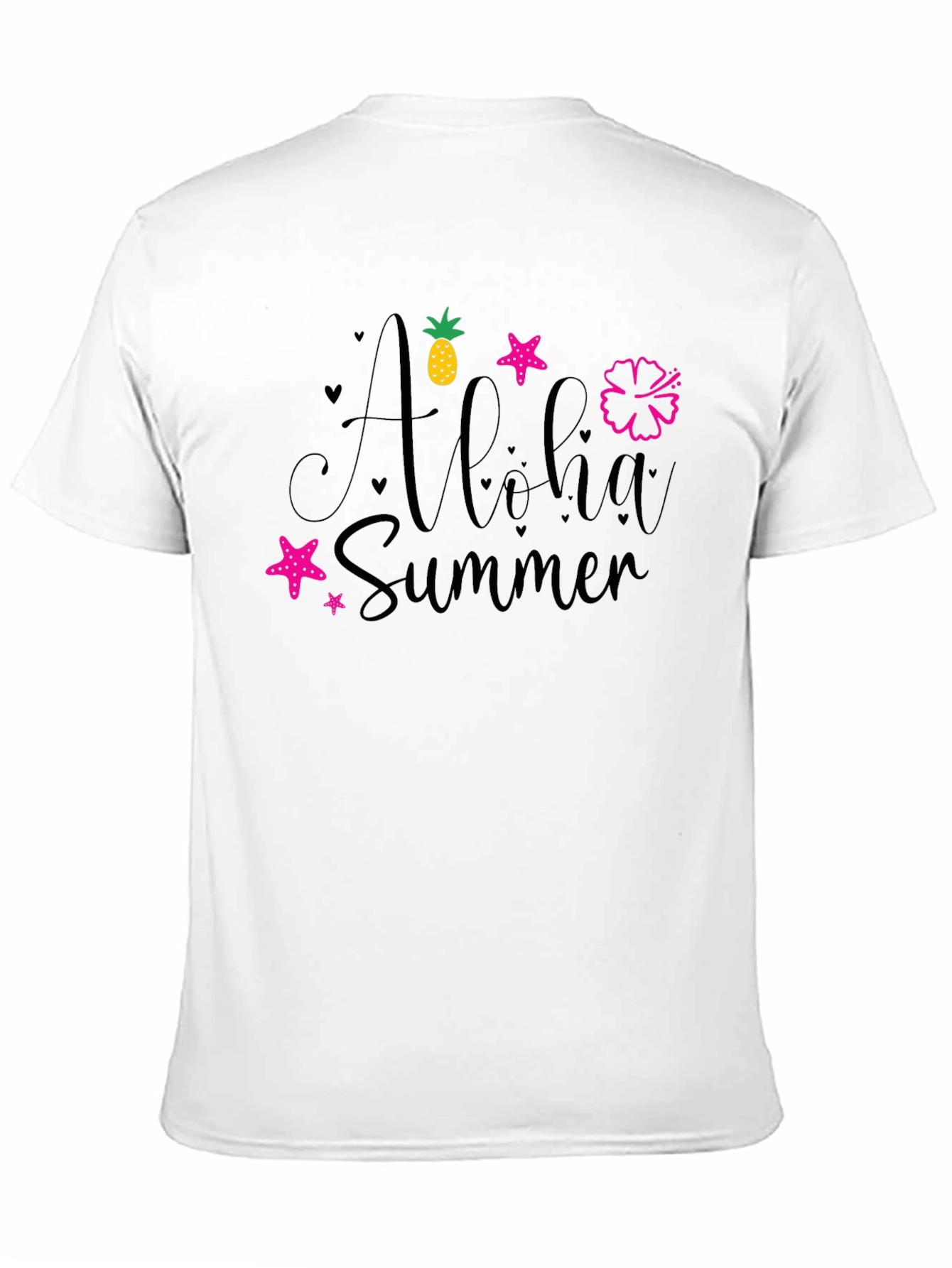 Aloha Summer Black Graphic Tee