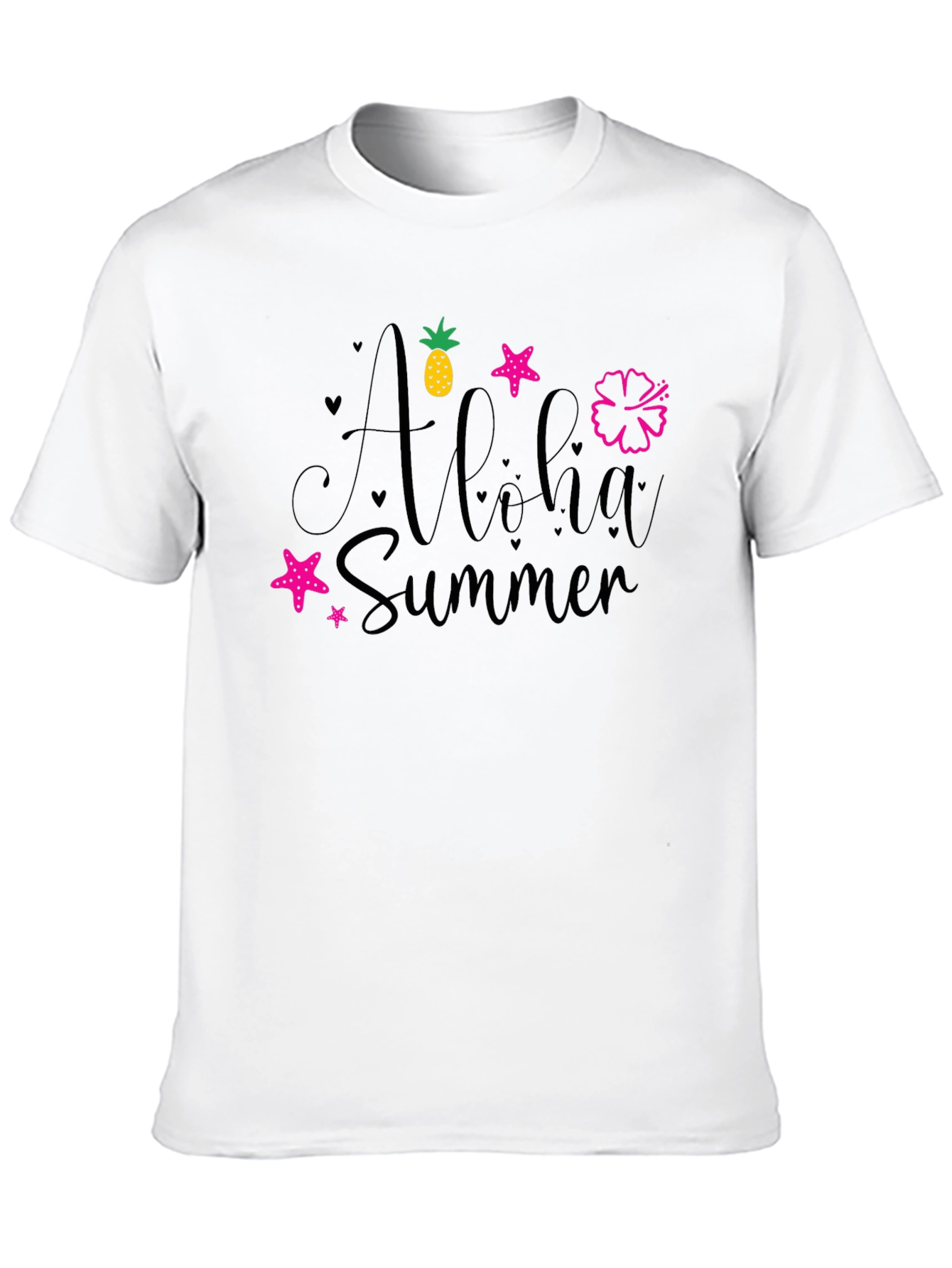 Aloha Summer Black Graphic Tee