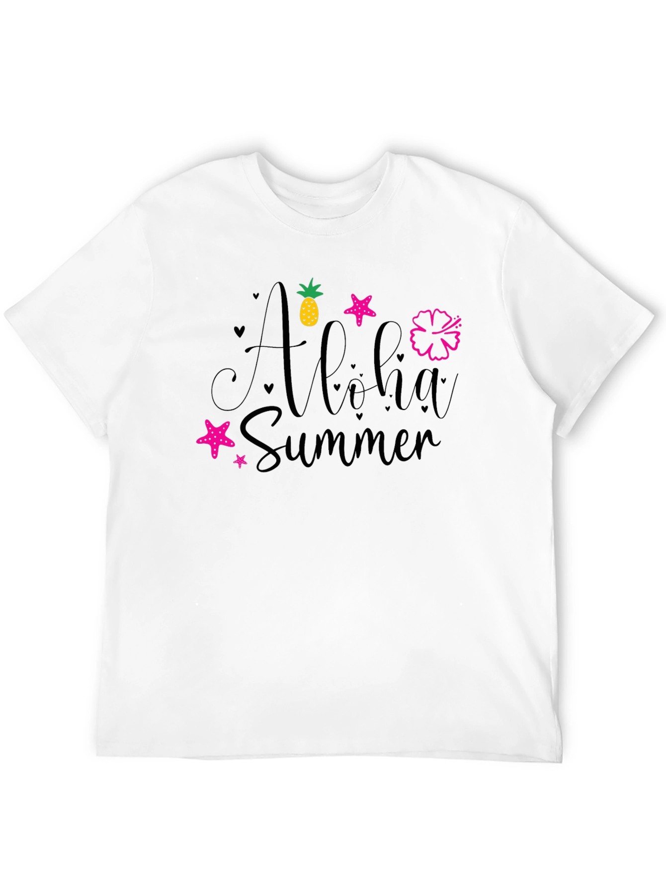 Aloha Summer Black Graphic Tee