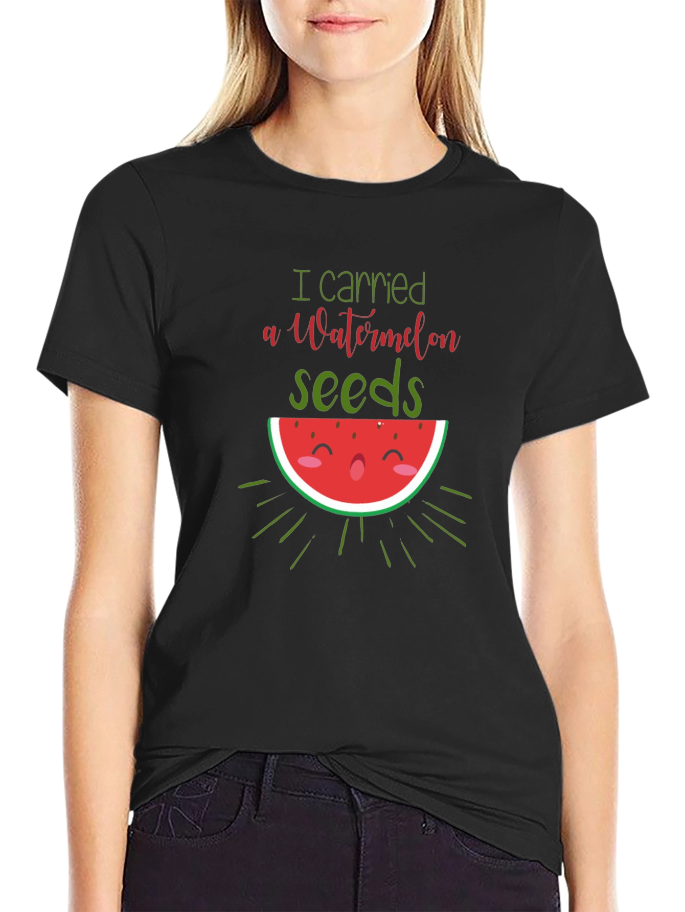 Funny Watermelon Pregnancy Announcement T-Shirt