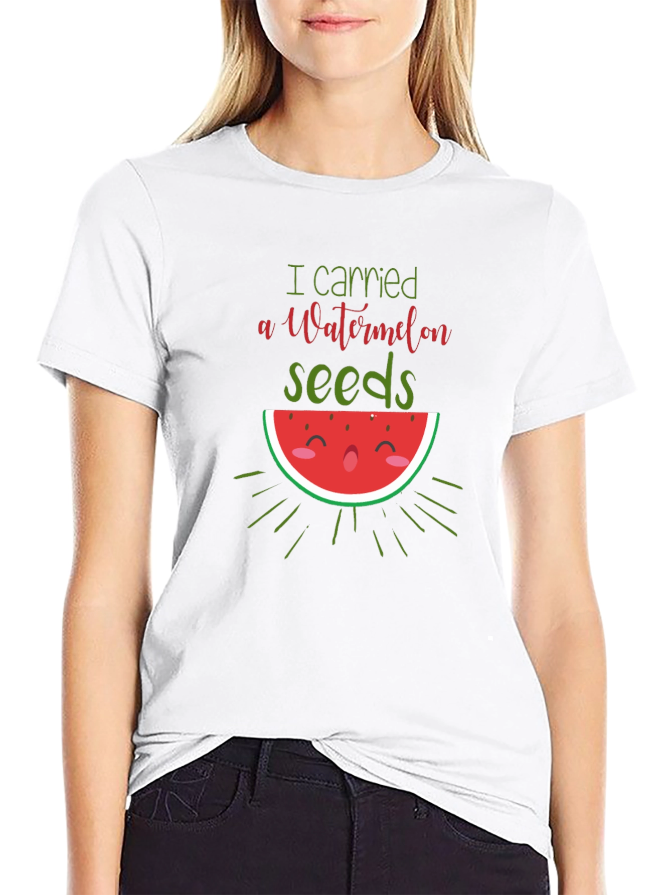 Funny Watermelon Pregnancy Announcement T-Shirt