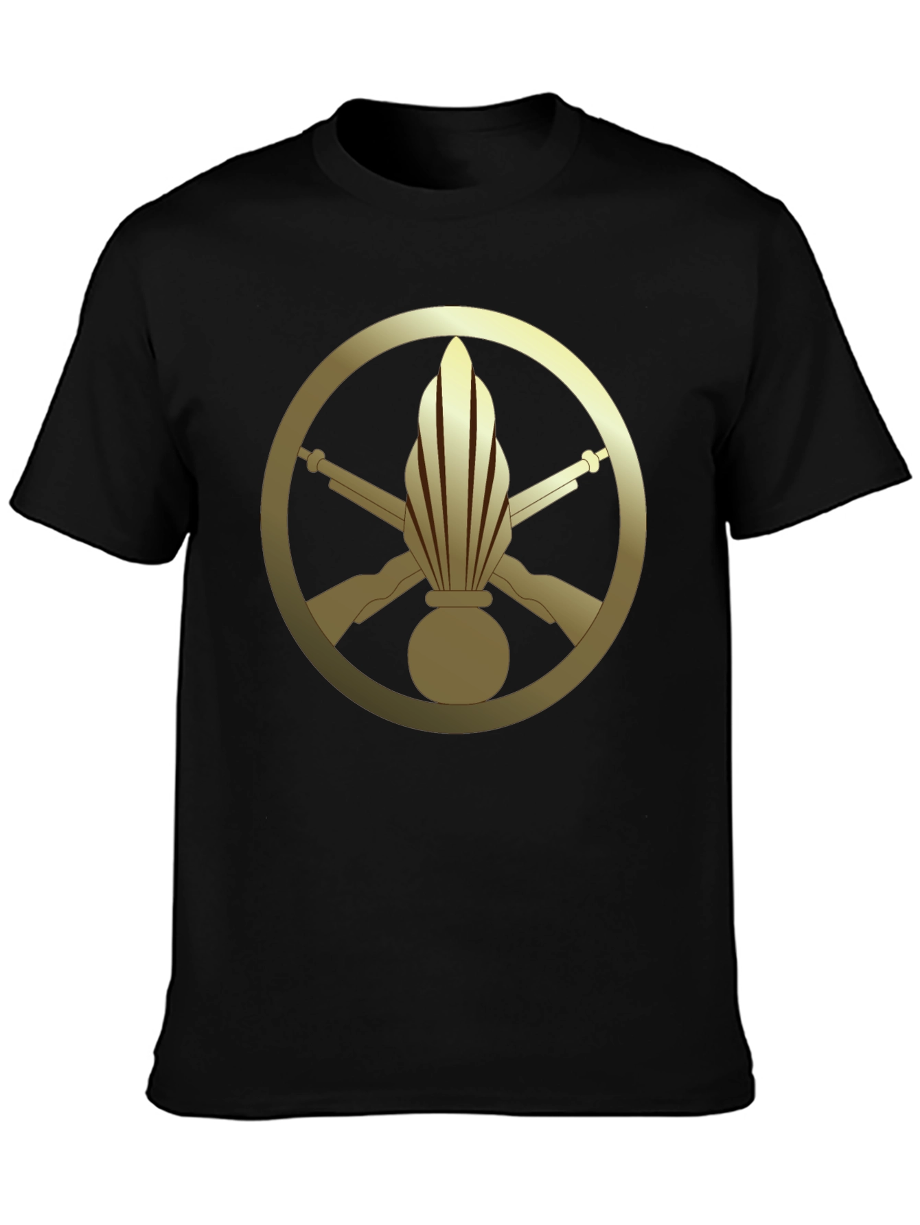 Gendarmerie Symbol Tee - Black Cotton