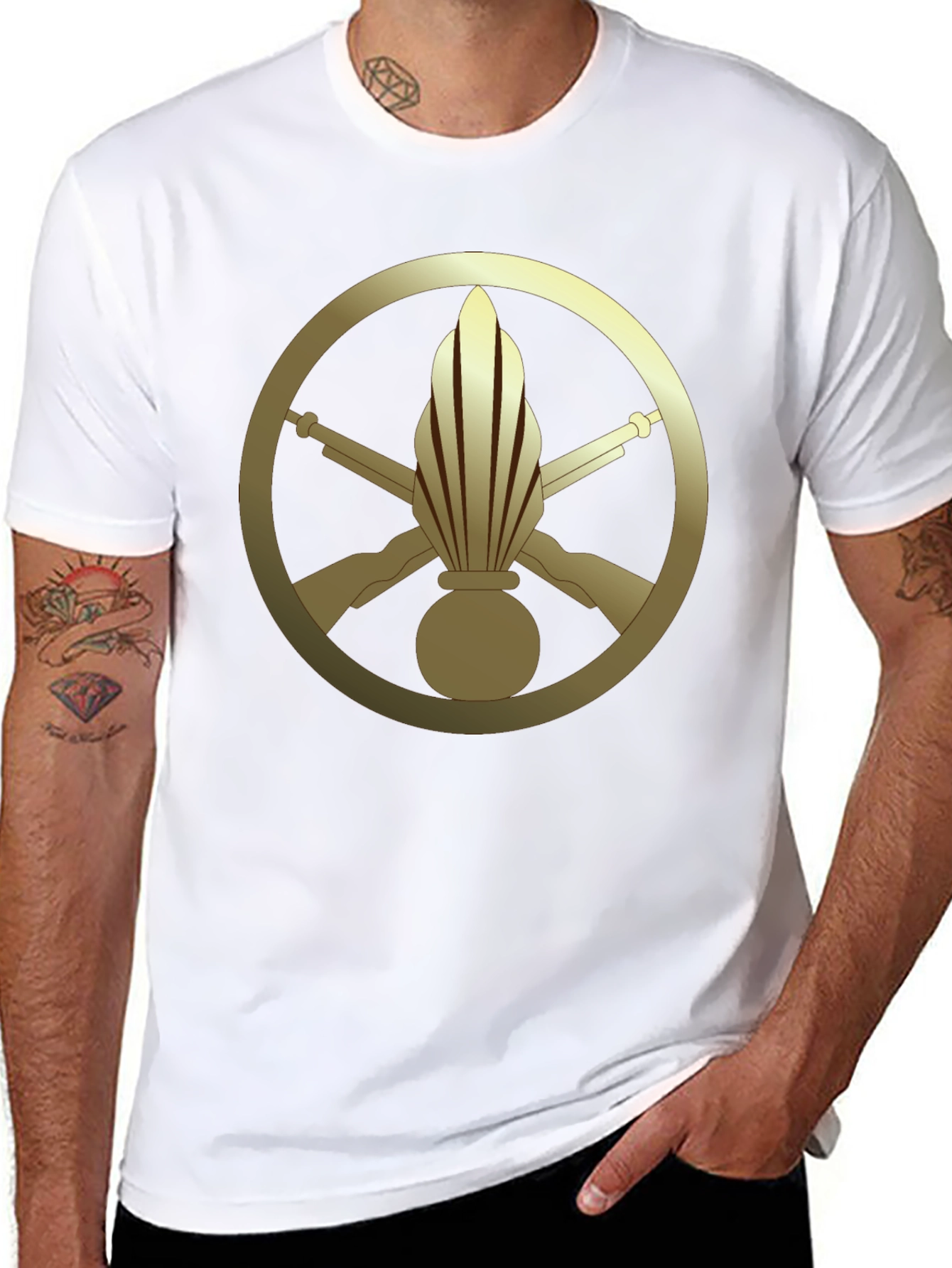Gendarmerie Symbol Tee - Black Cotton