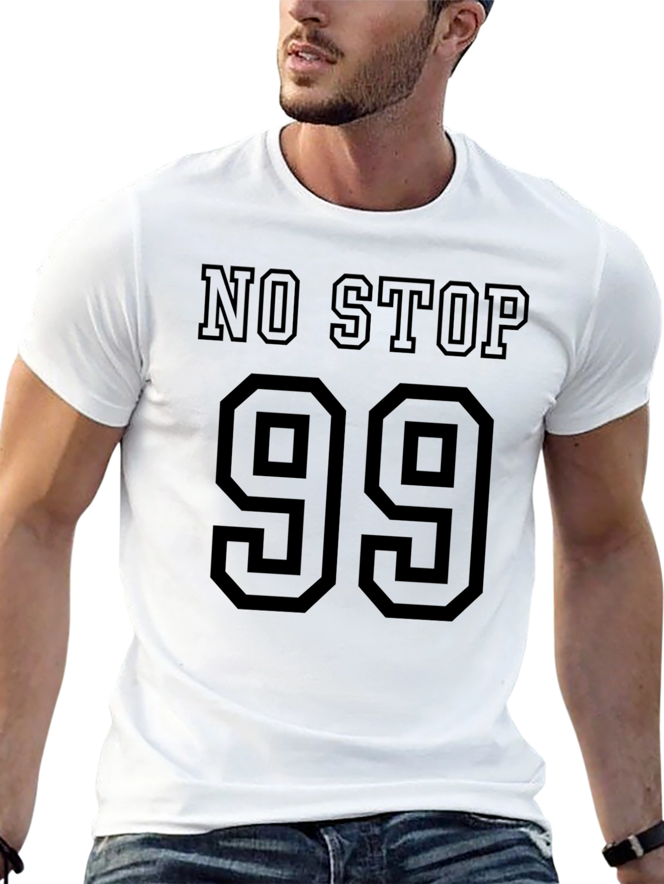 No Stop 99 Graphic T-Shirt Black