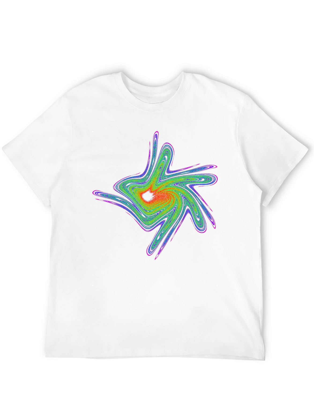 Abstract Swirl Graphic Black T-Shirt