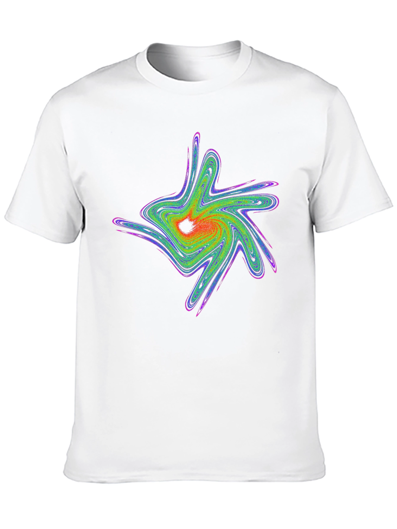 Abstract Swirl Graphic Black T-Shirt