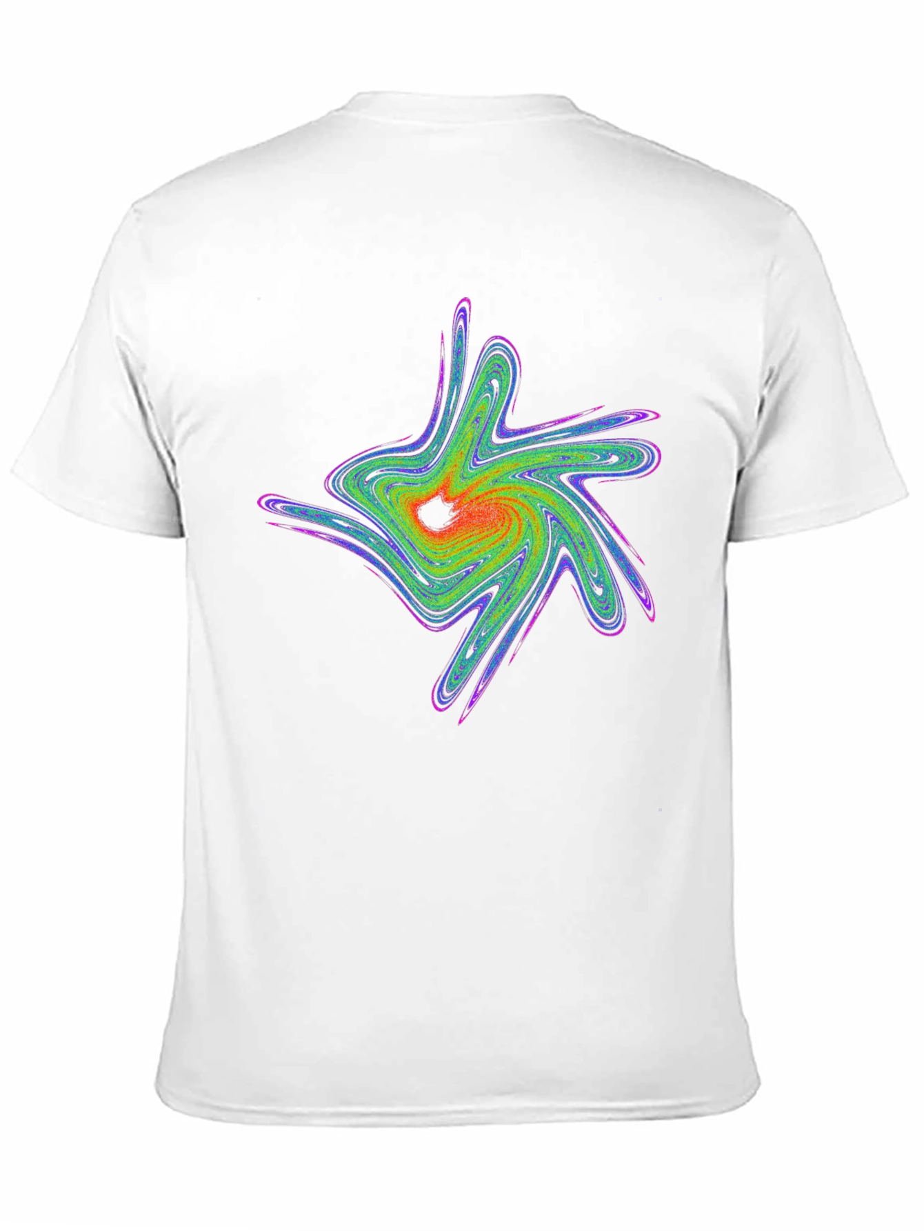 Abstract Swirl Graphic Black T-Shirt