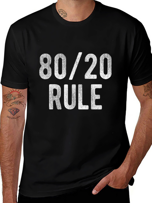 80/20 Rule T-Shirt - Pareto Principle Graphic Tee