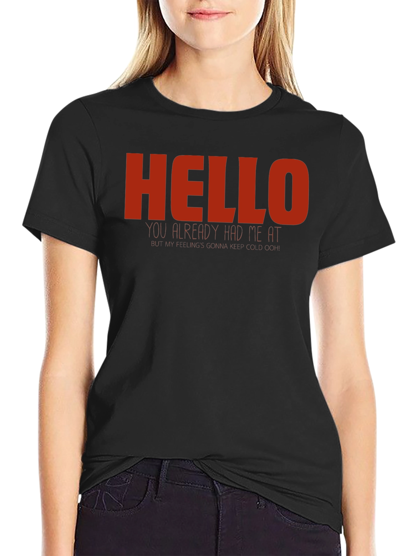 Hello T-Shirt - Novelty Graphic Tee - Casual Wear