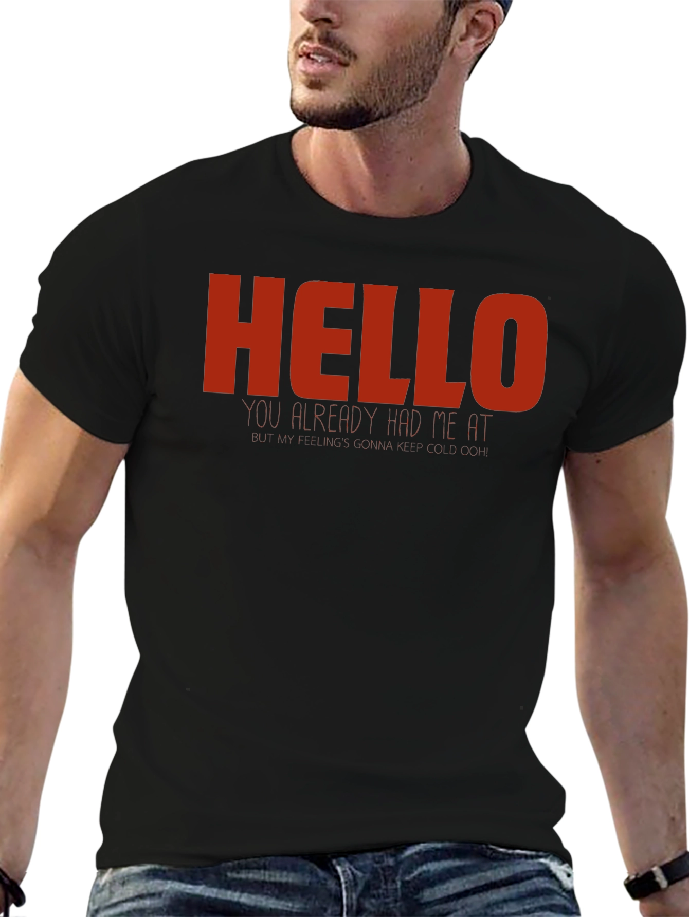 Hello T-Shirt - Novelty Graphic Tee - Casual Wear