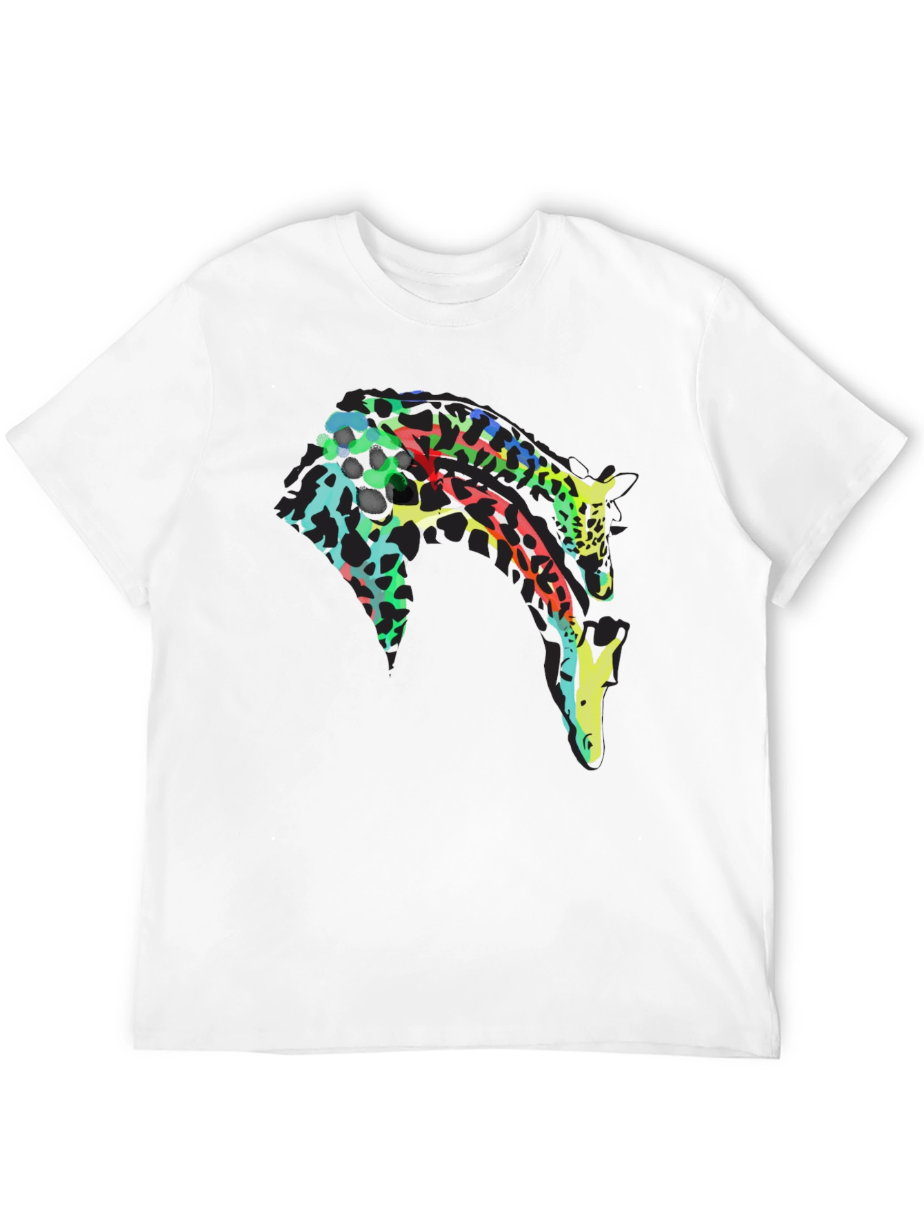 Abstract Giraffe Graphic T-Shirt - Unique Design