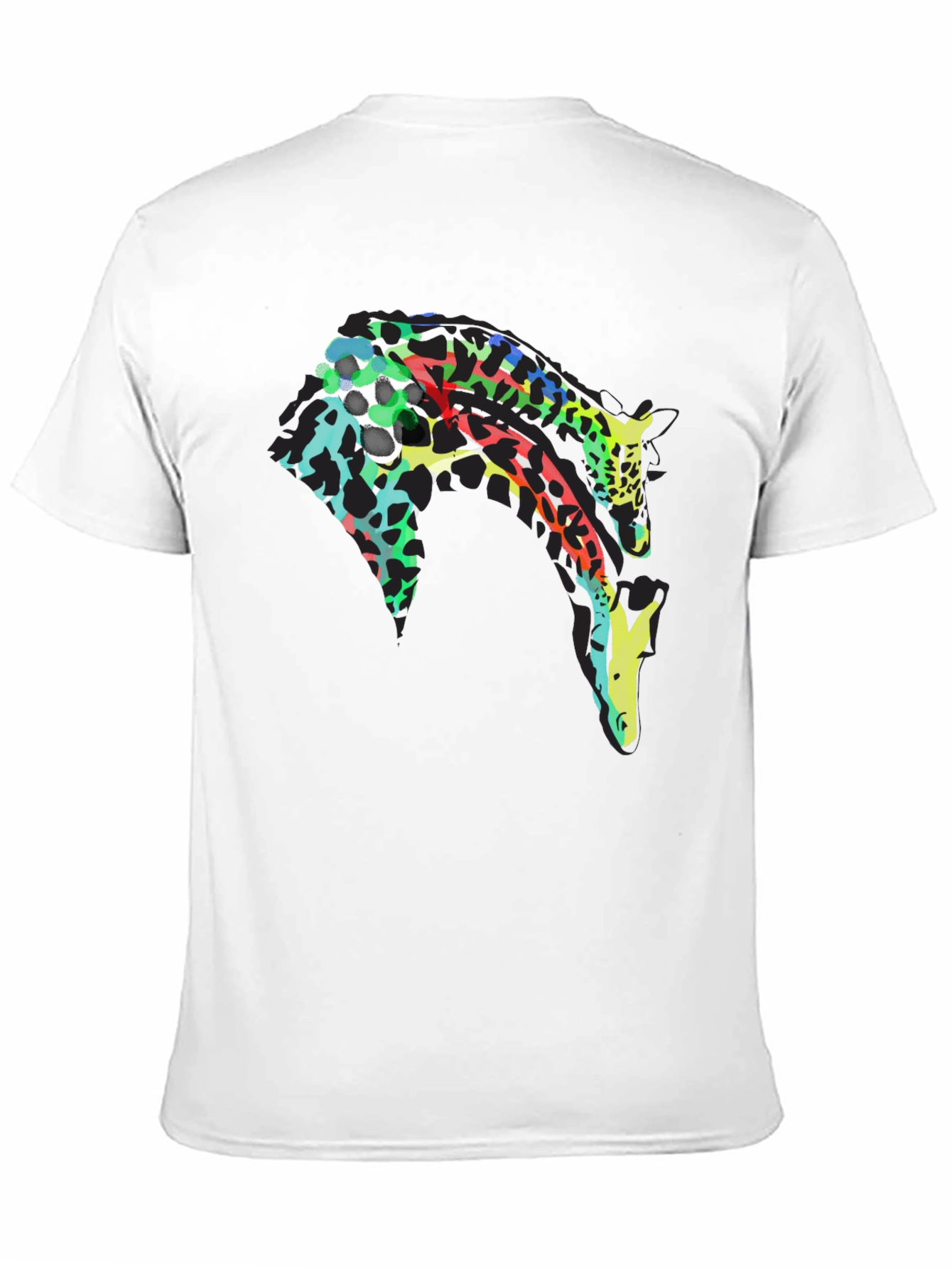 Abstract Giraffe Graphic T-Shirt - Unique Design