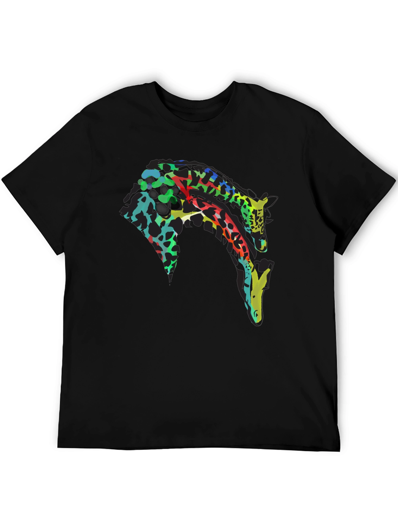 Abstract Giraffe Graphic T-Shirt - Unique Design