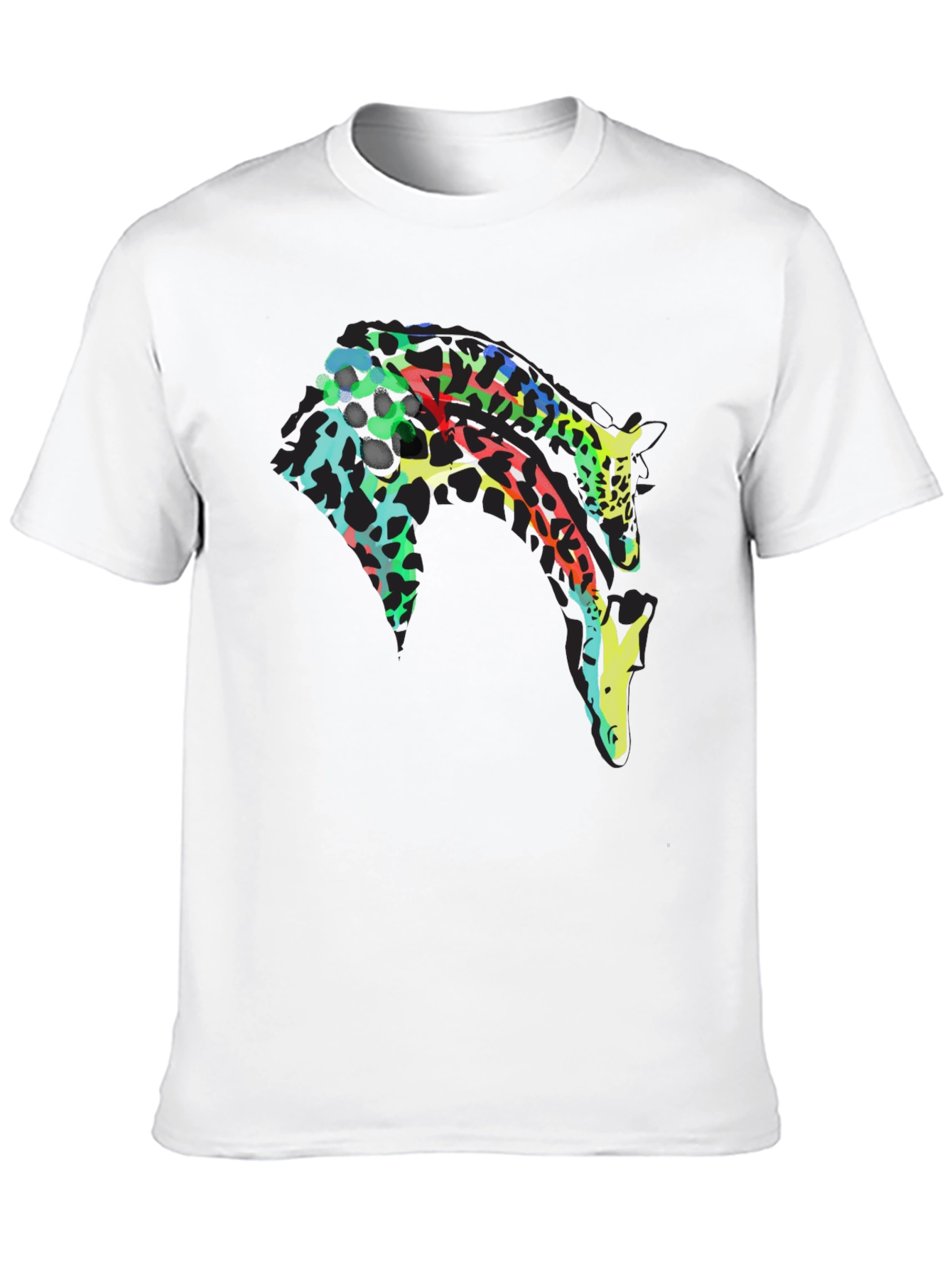 Abstract Giraffe Graphic T-Shirt - Unique Design