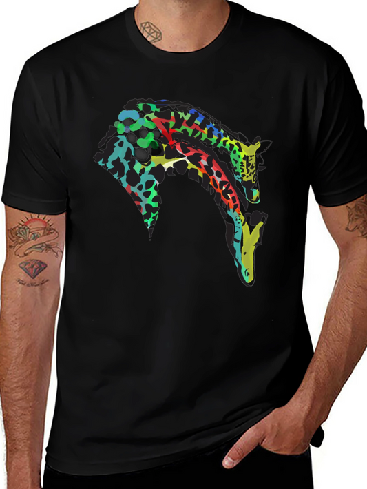 Abstract Giraffe Graphic T-Shirt - Unique Design