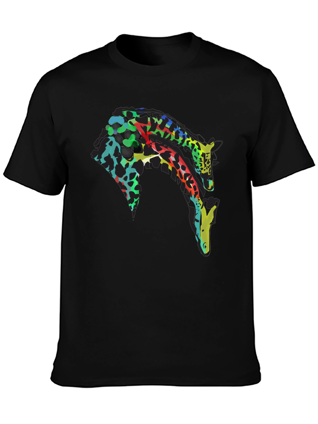 Abstract Giraffe Graphic T-Shirt - Unique Design