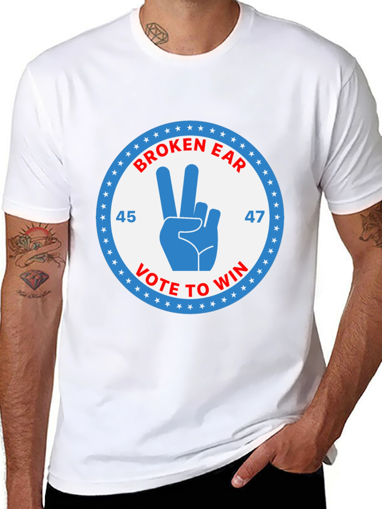 Broken Ear Vote to Win T-Shirt