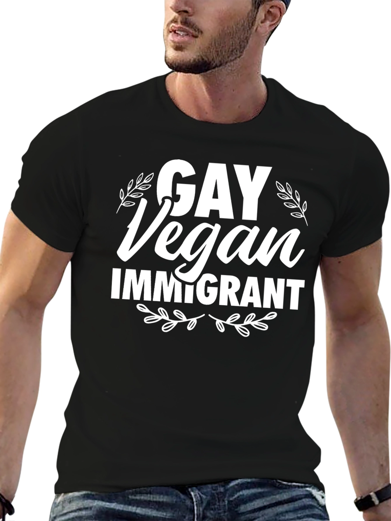 Gay Vegan Immigrant Graphic Tee