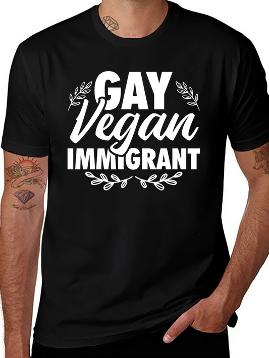 Gay Vegan Immigrant Graphic Tee