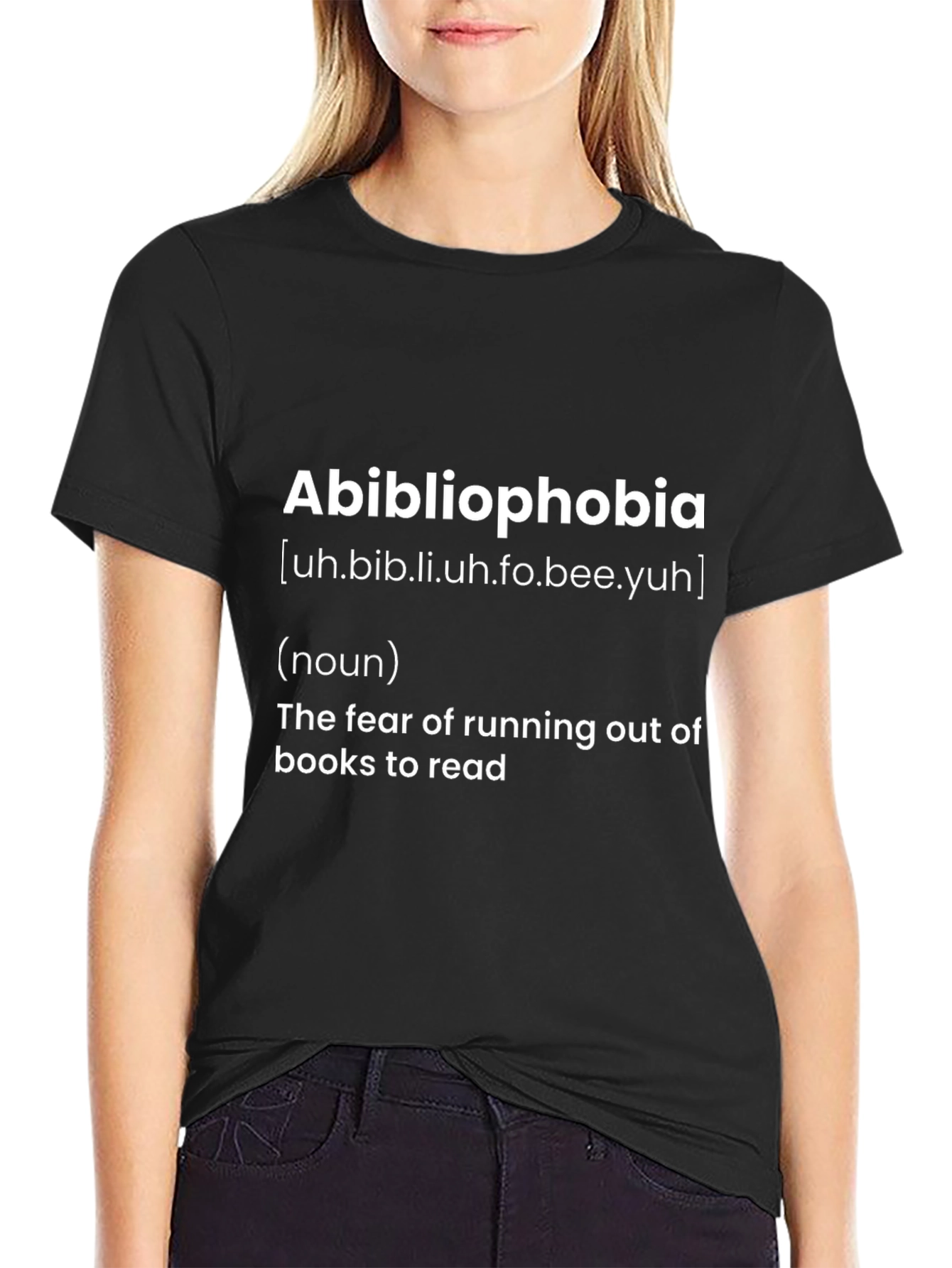 Abibliophobia Definition T-Shirt - Funny Book Lover Gift