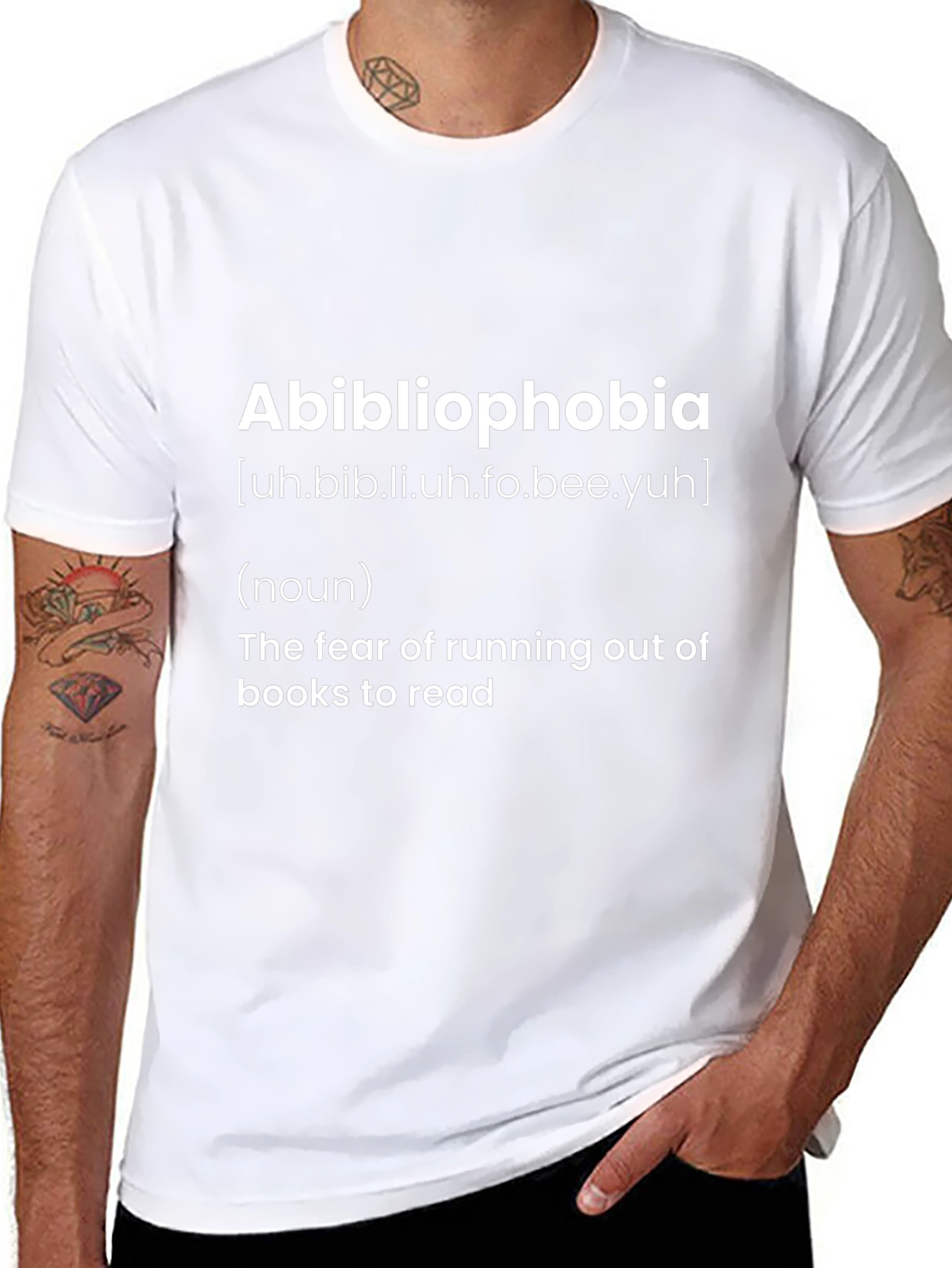Abibliophobia Definition T-Shirt - Funny Book Lover Gift