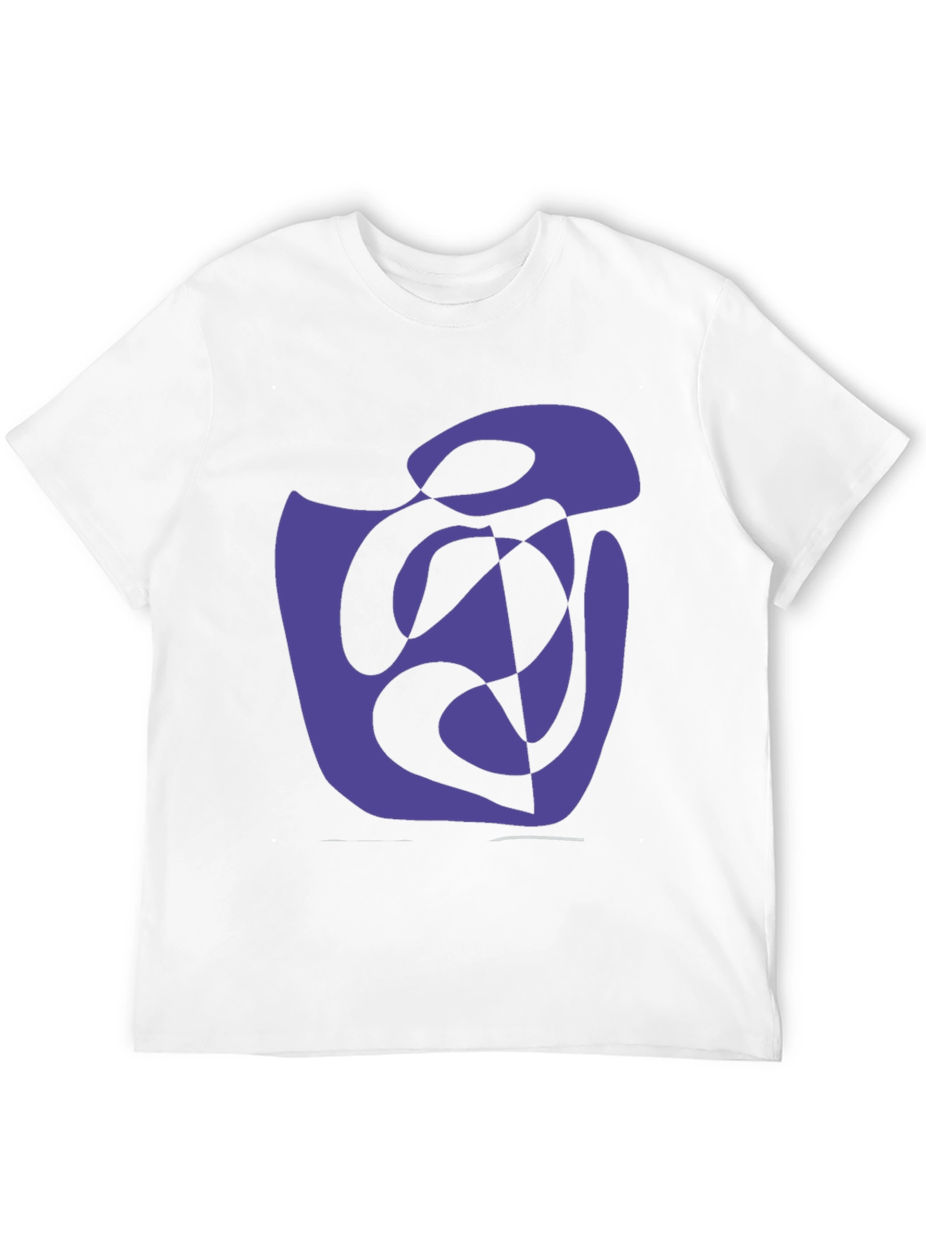Abstract Graphic Print T-Shirt - Casual Black Tee