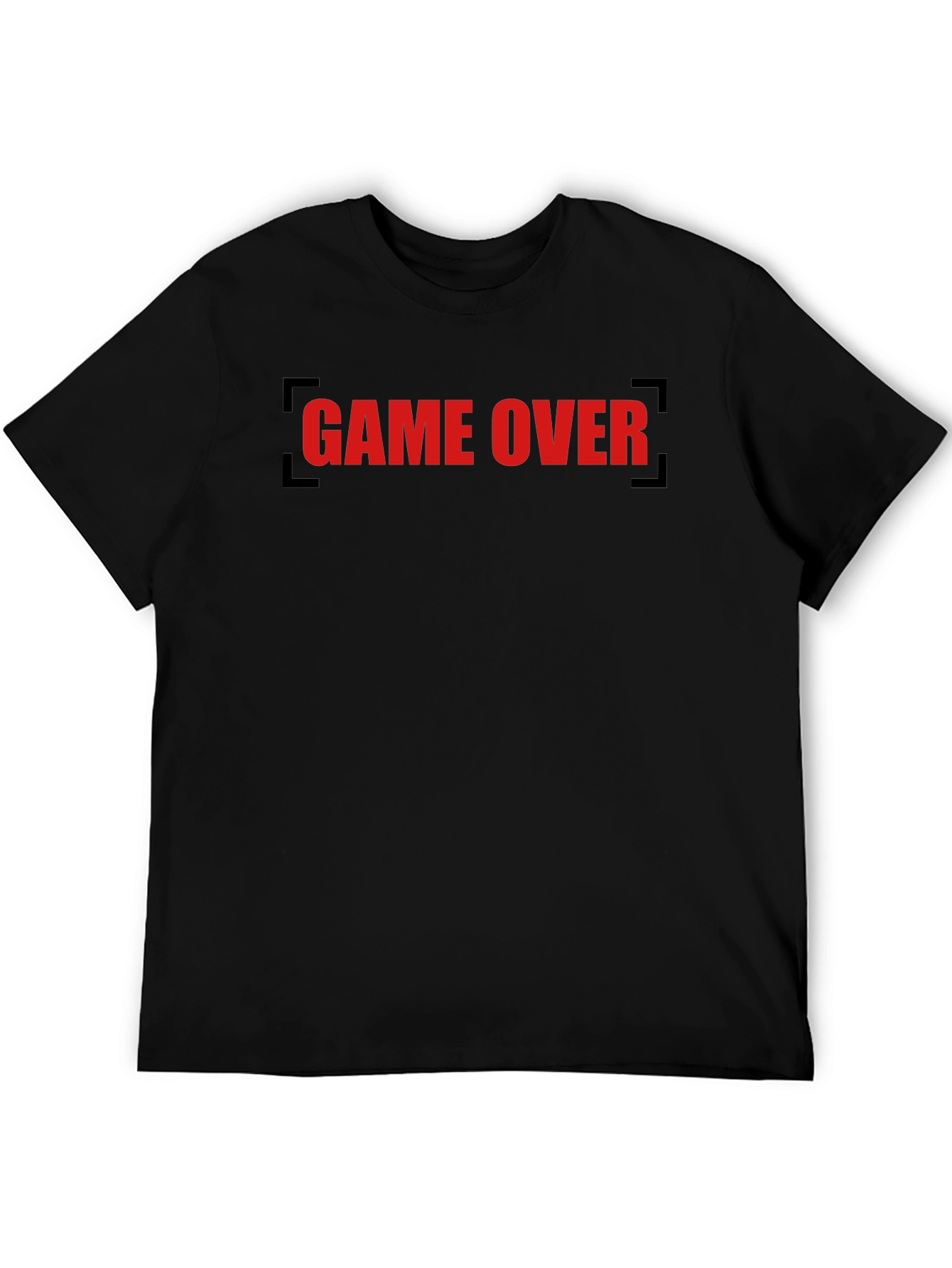 Game Over Graphic Tee - Black Cotton T-Shirt