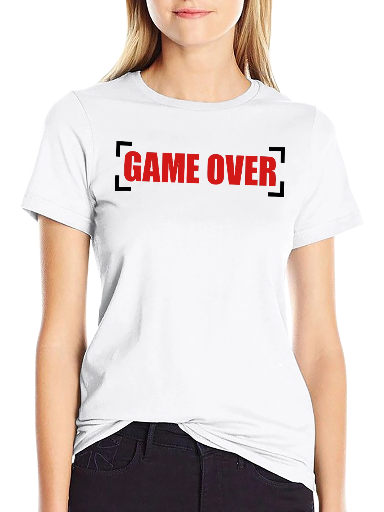 Game Over Graphic Tee - Black Cotton T-Shirt
