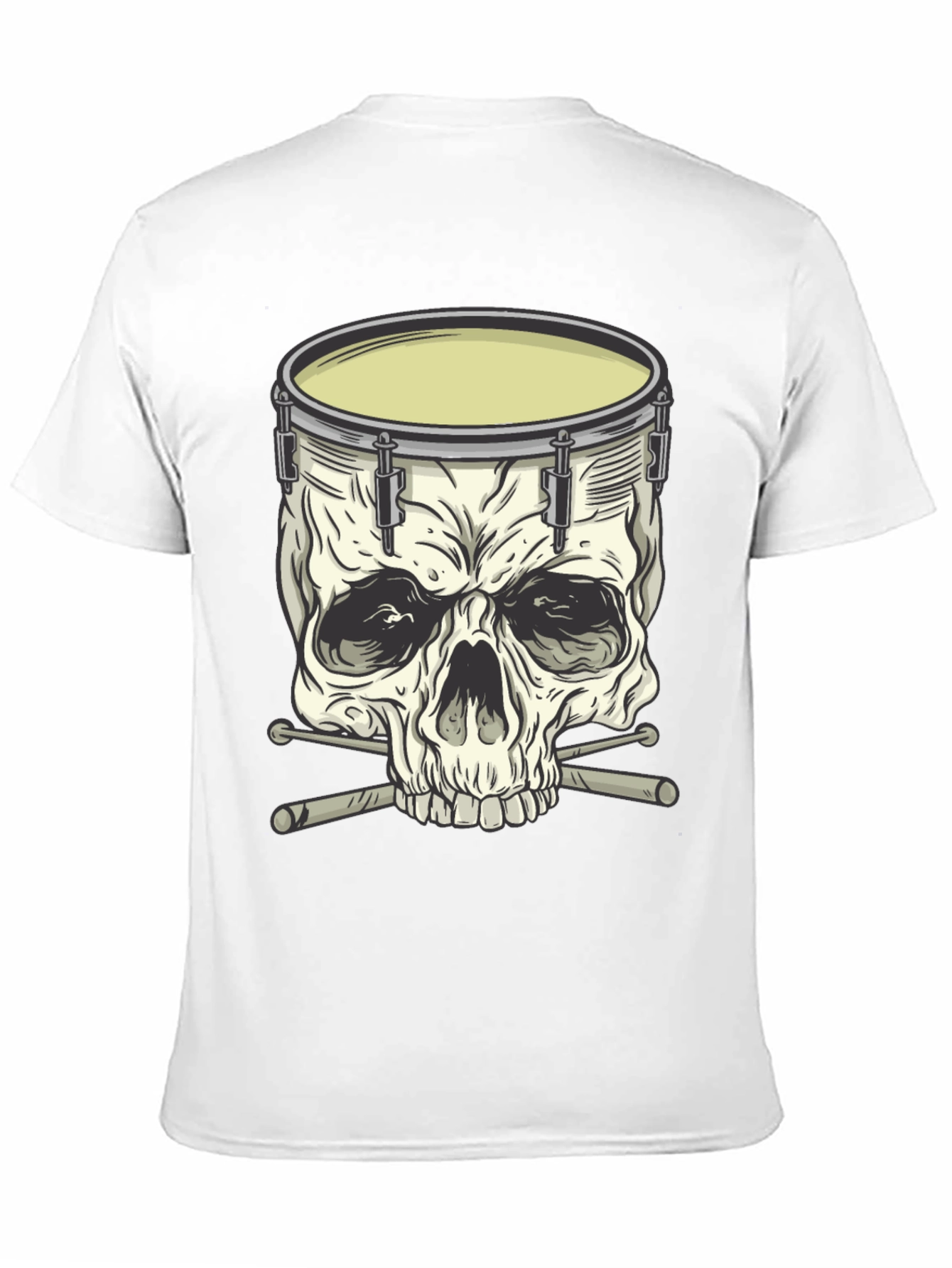 Drum Skull Graphic Tee - Rock Music Shirt