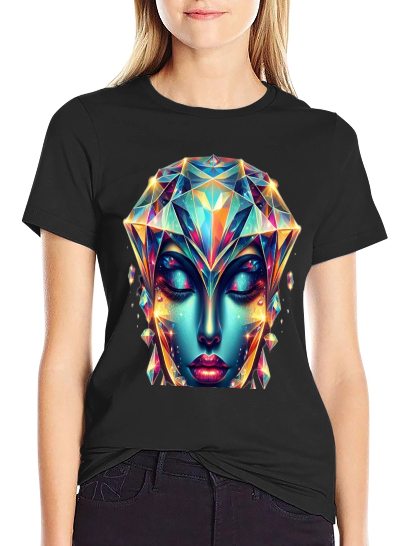Crystal Diamond Woman Graphic Tee