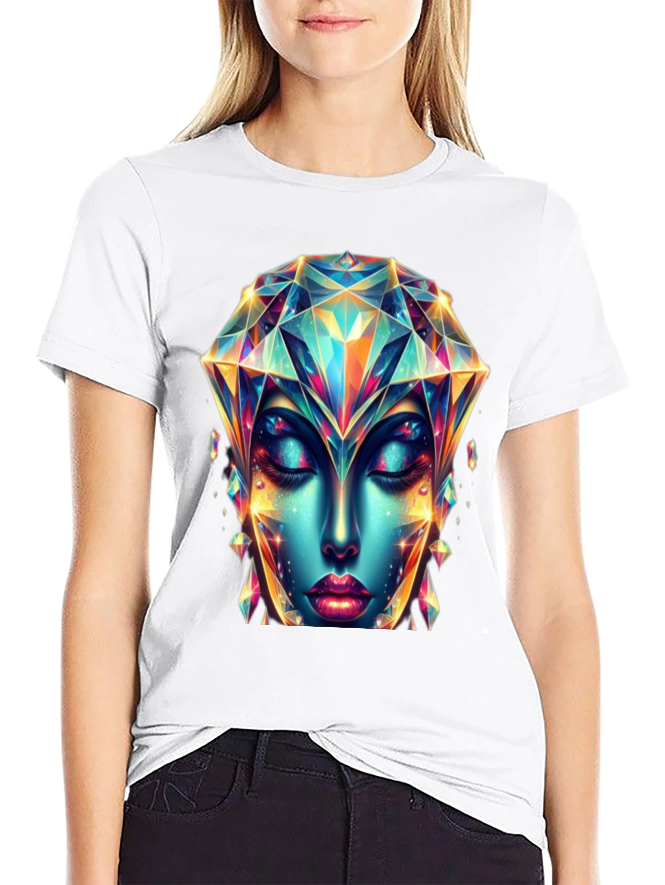 Crystal Diamond Woman Graphic Tee