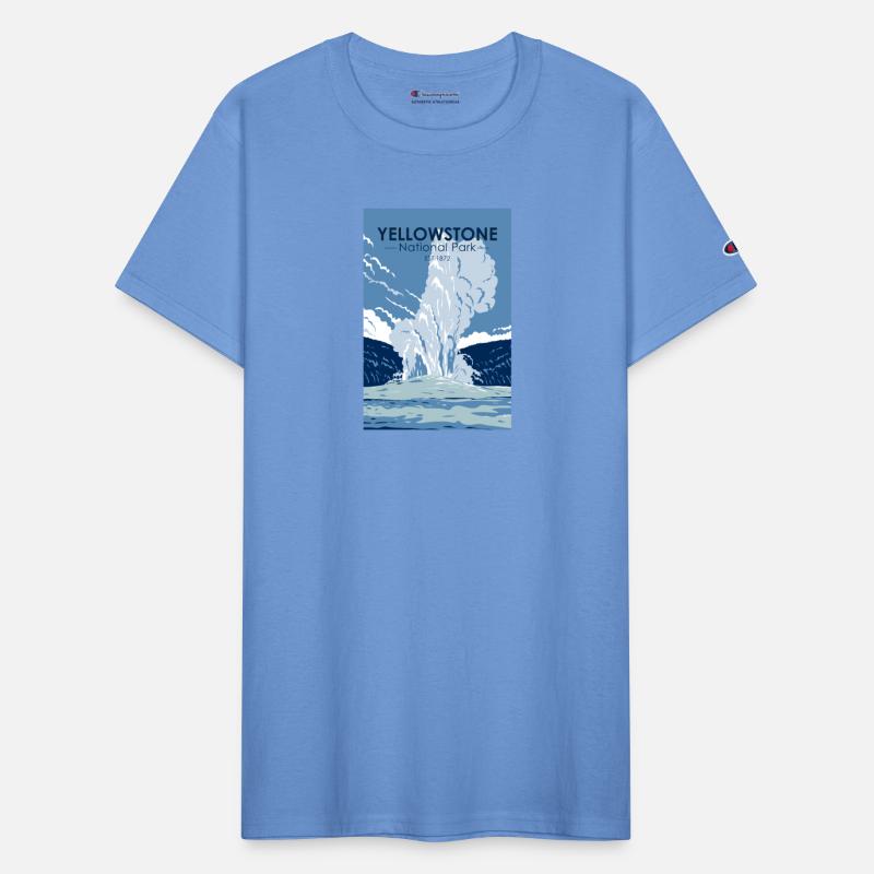 Yellowstone National Park Old Faithful Vintage