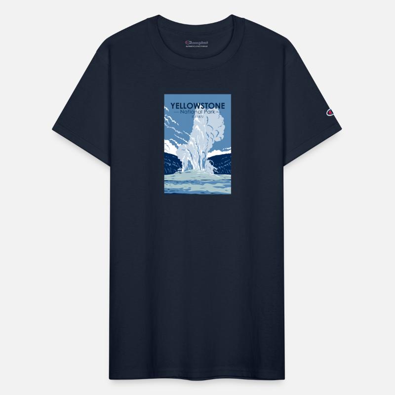 Yellowstone National Park Old Faithful Vintage