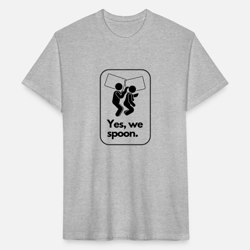 yes, we spoon. funny joke couple design T-shirt