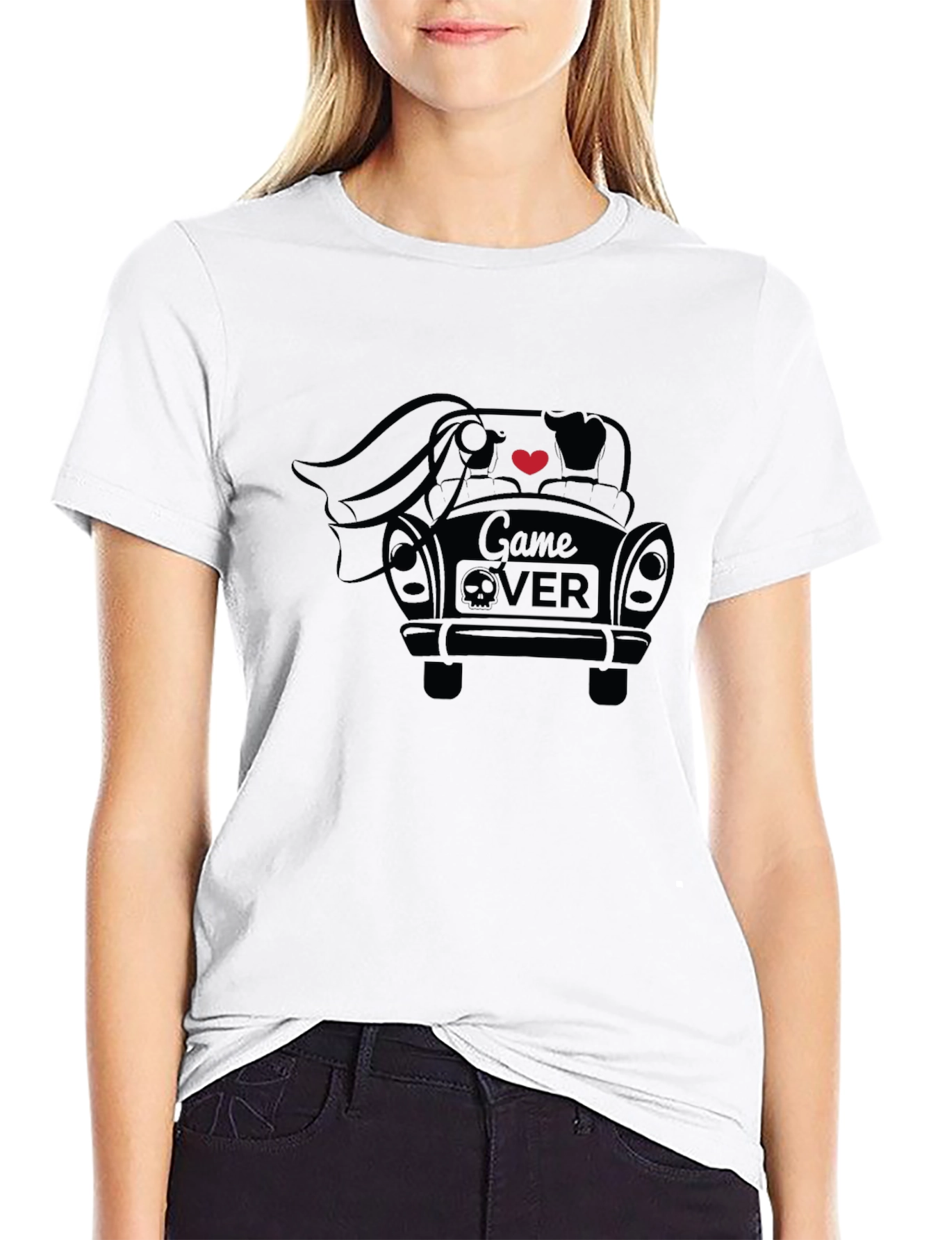 Game Over Wedding T-Shirt - Black