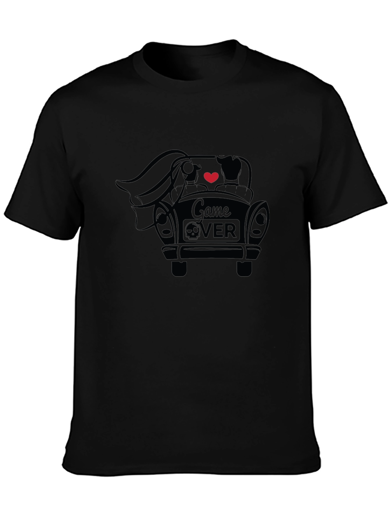Game Over Wedding T-Shirt - Black