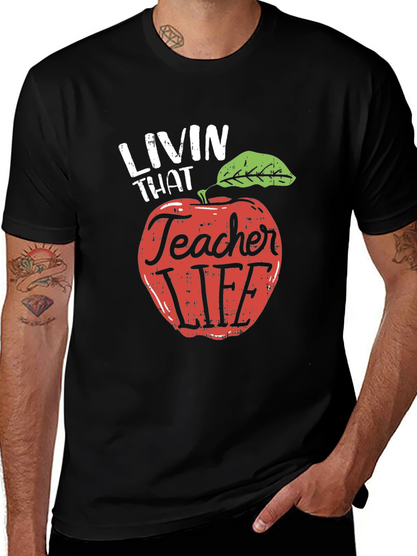 Teacher Life Apple Graphic T-Shirt
