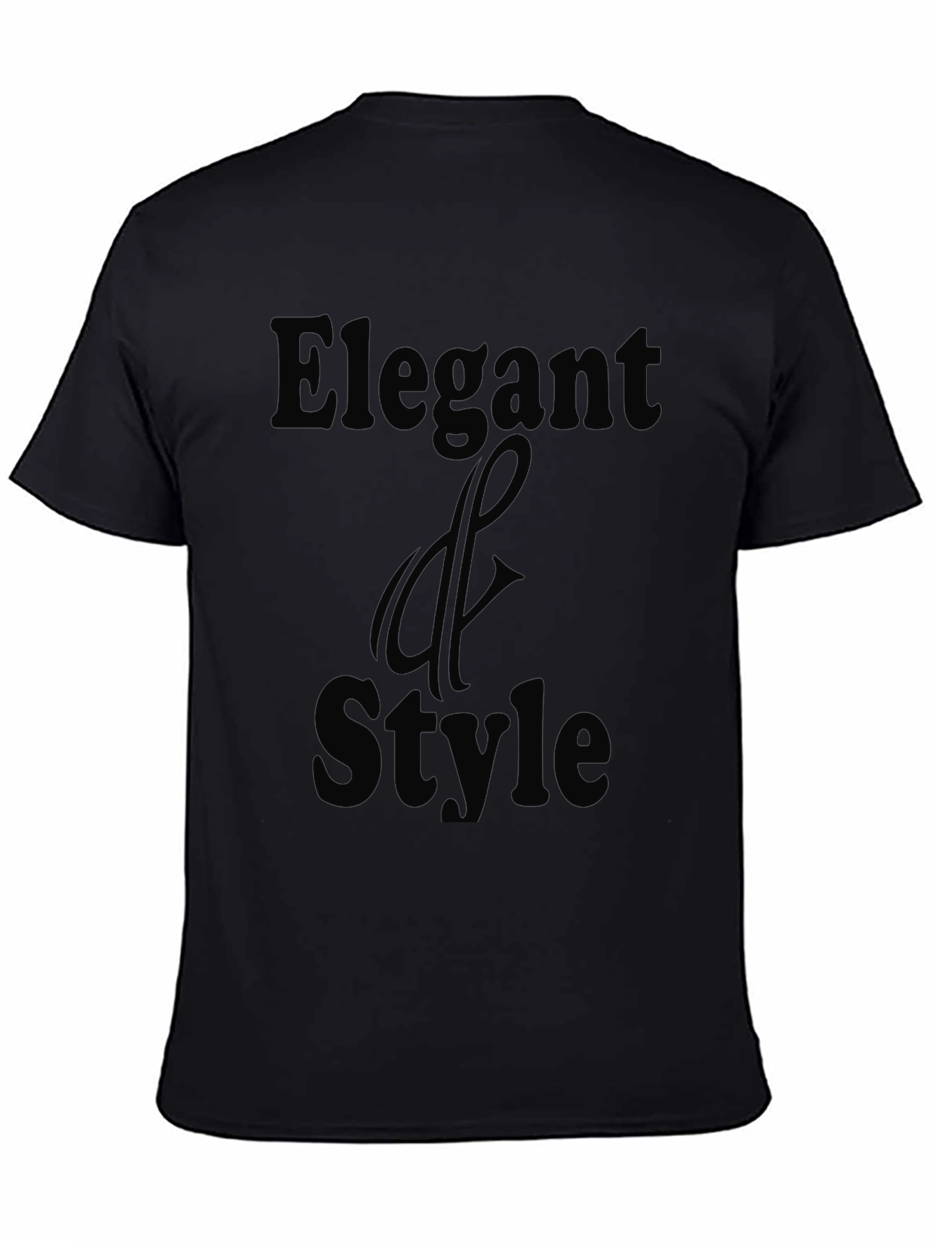 Elegant & Style Black Graphic T-Shirt