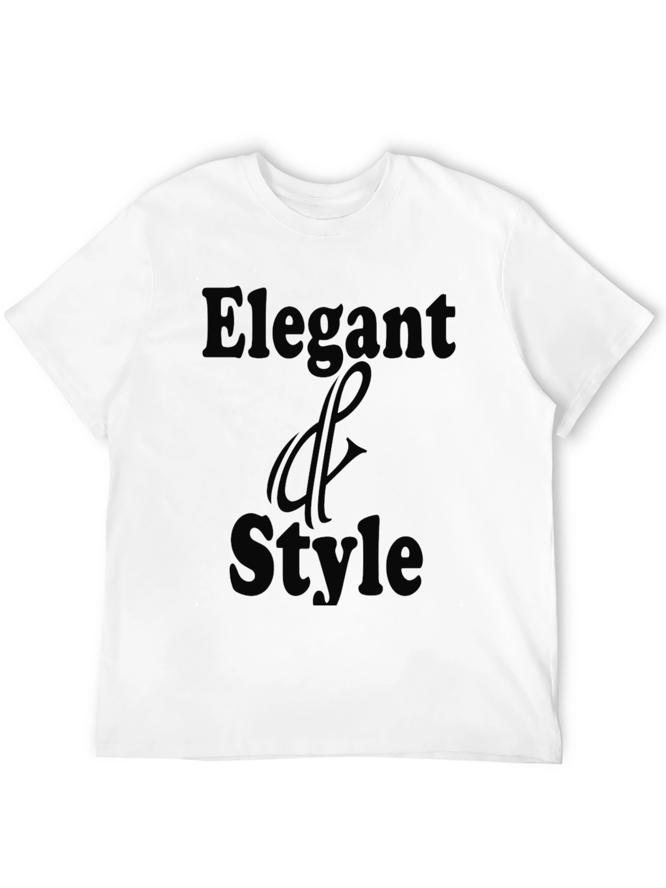 Elegant & Style Black Graphic T-Shirt