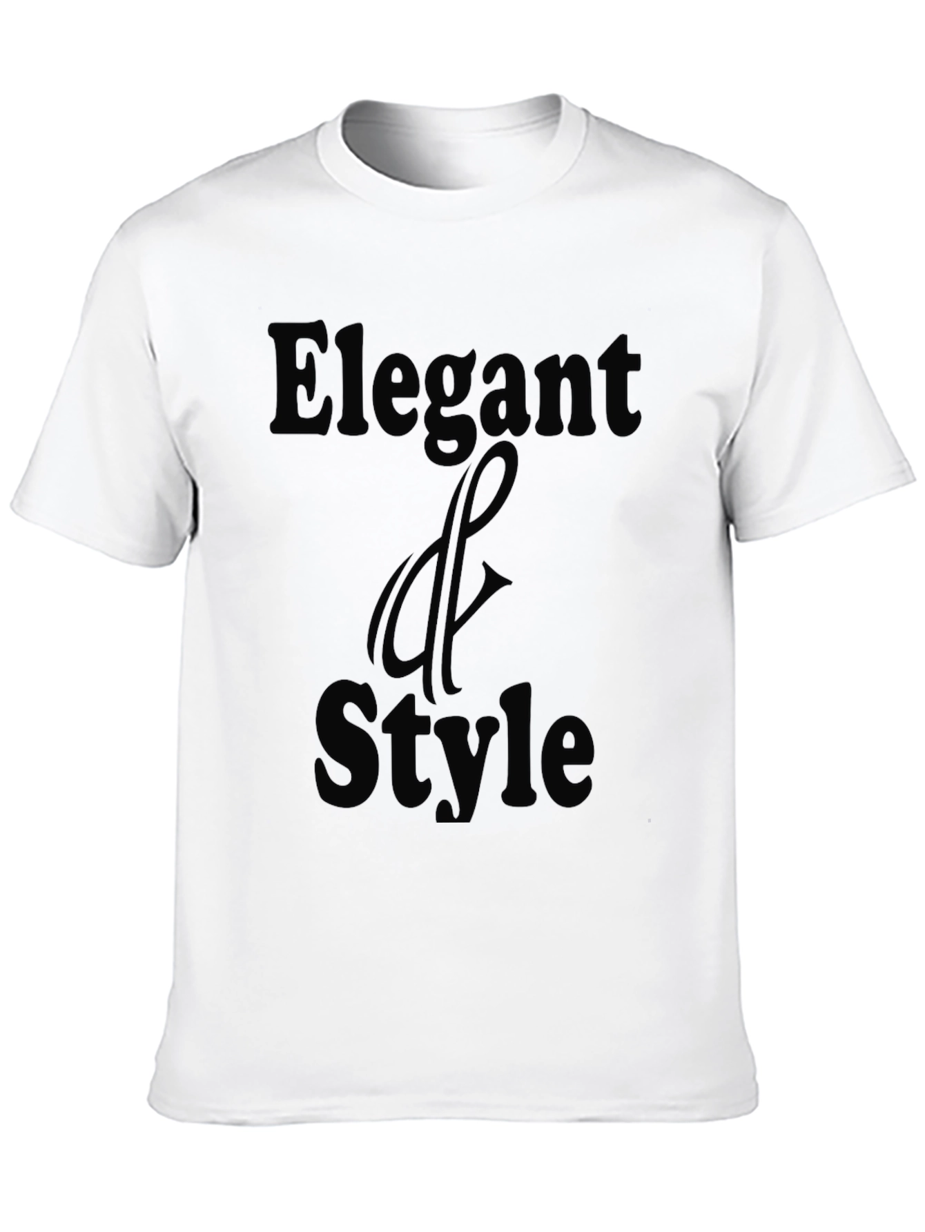 Elegant & Style Black Graphic T-Shirt