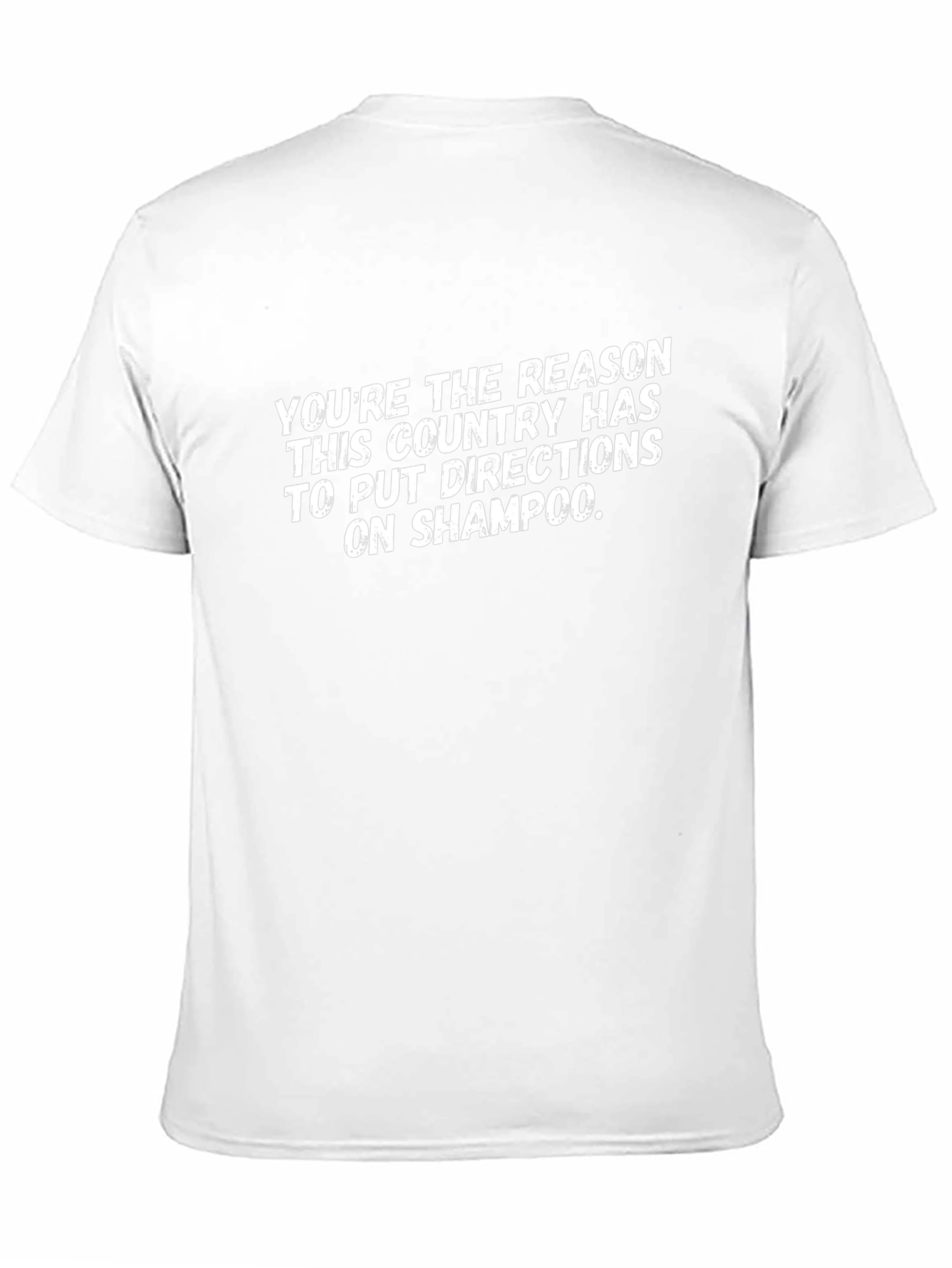 Funny Sarcastic T-Shirt: Directions on Shampoo