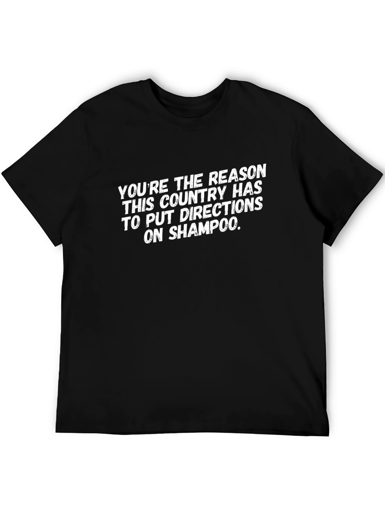 Funny Sarcastic T-Shirt: Directions on Shampoo