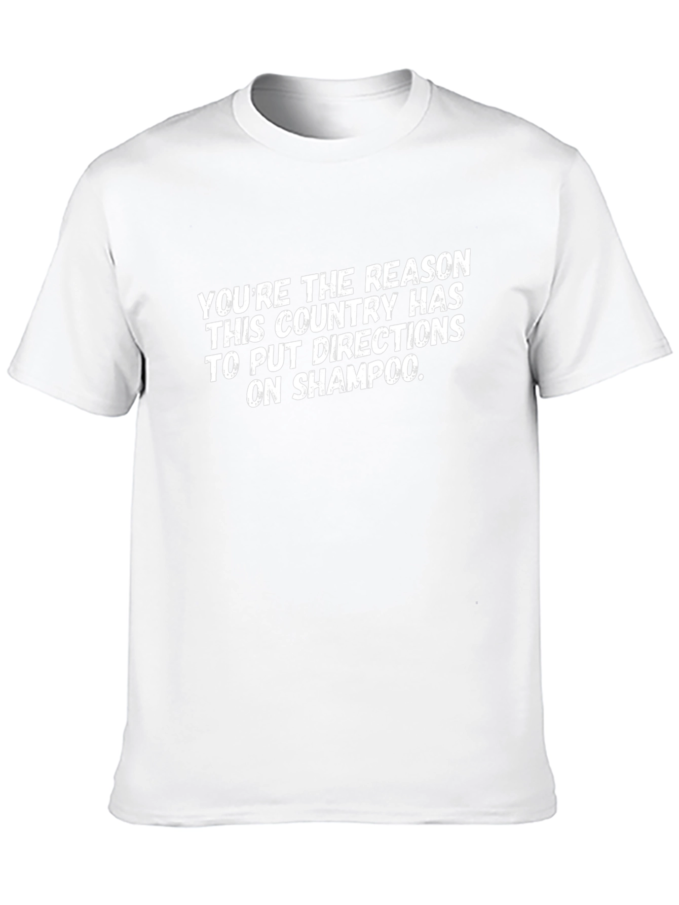 Funny Sarcastic T-Shirt: Directions on Shampoo
