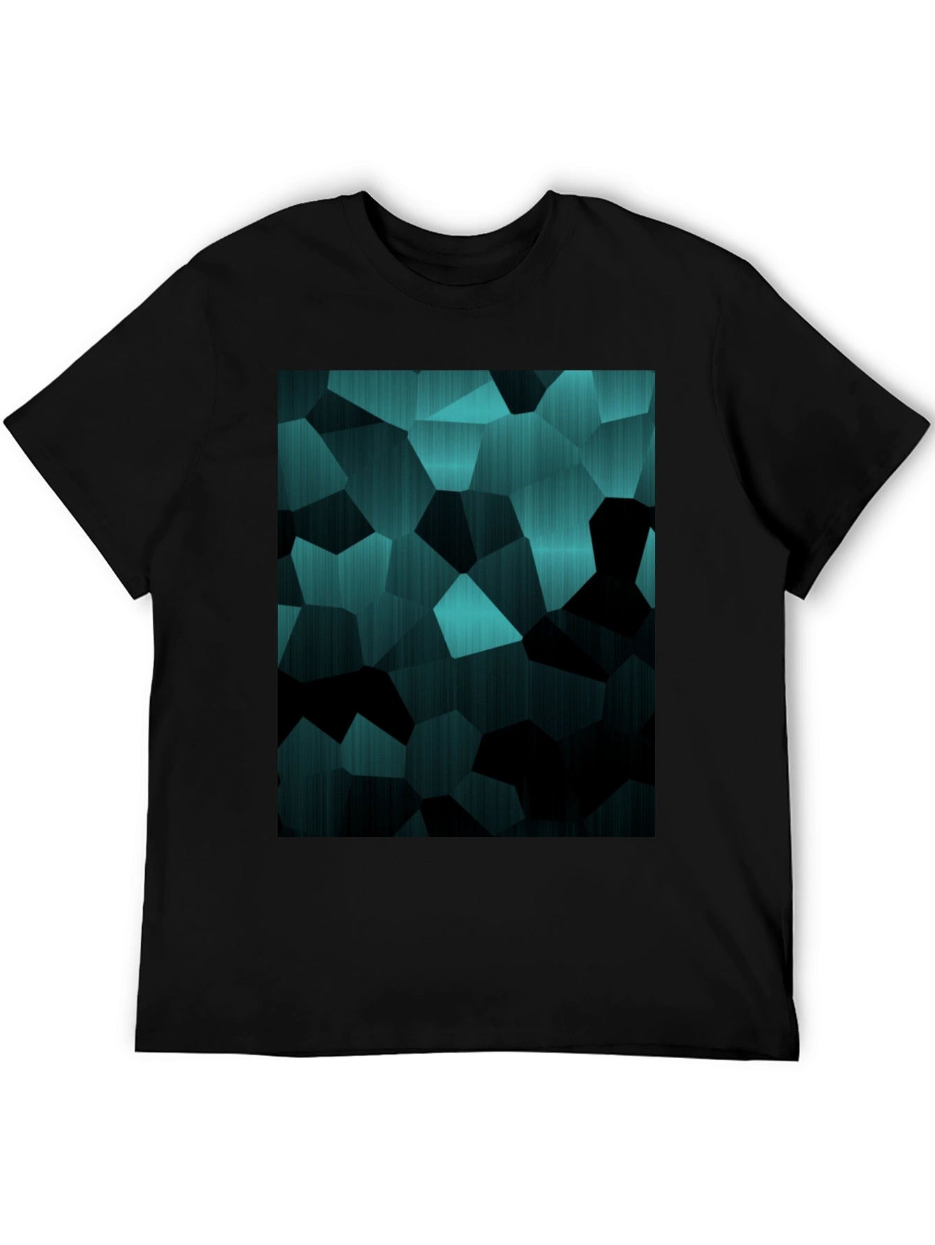Abstract Geometric Black T-Shirt